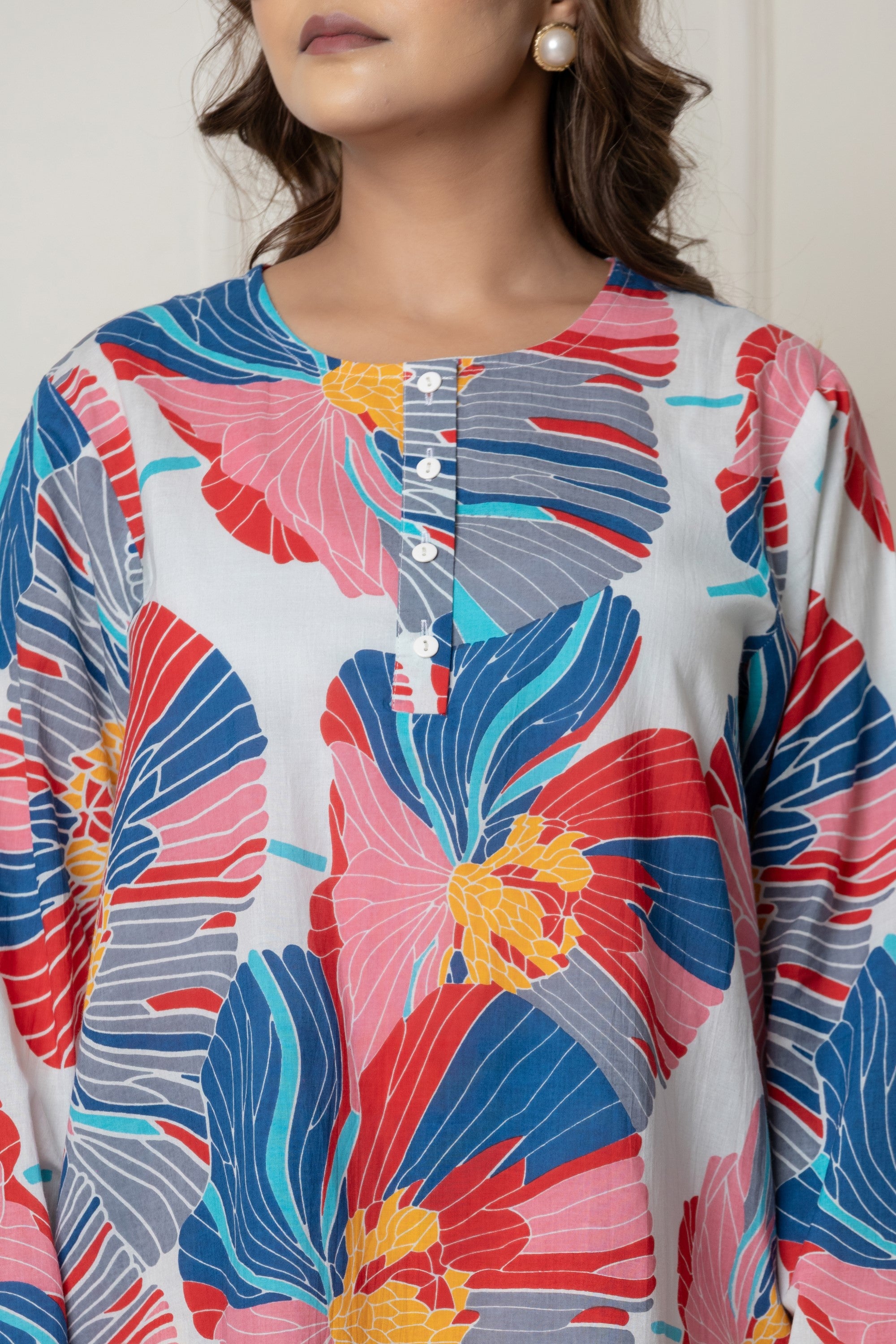 Blue Botanical Printed Co-ord Set