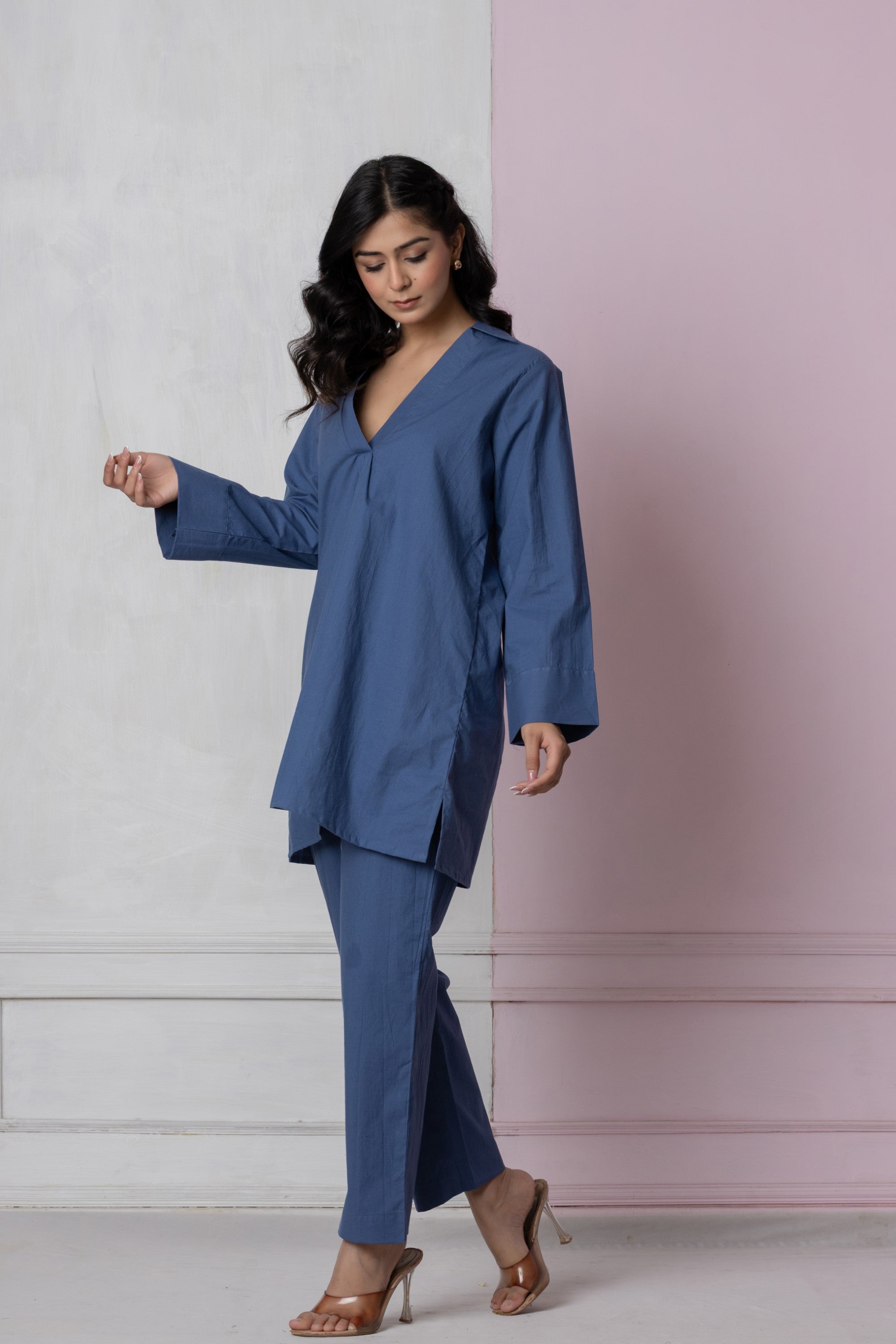 Minimal Blue Co-ord Set