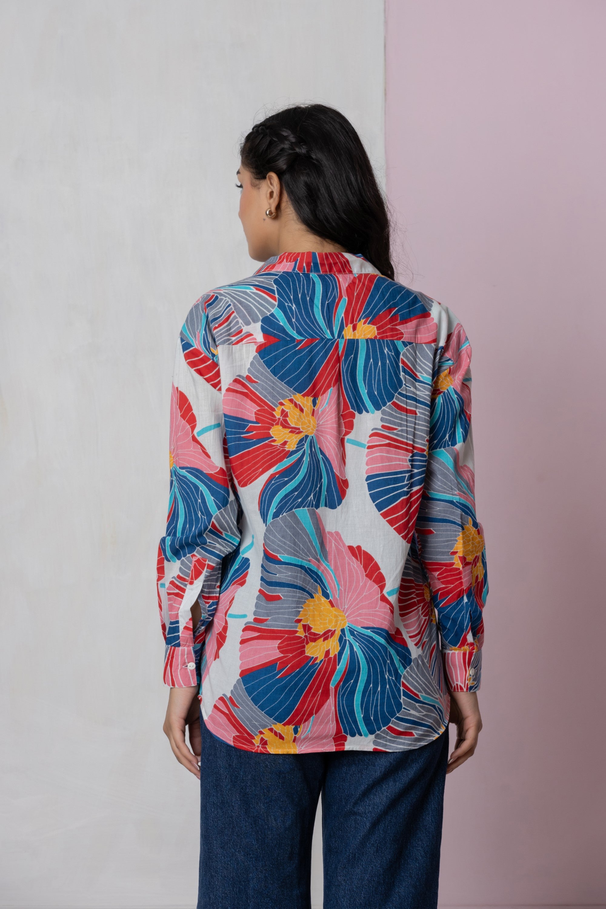 Multicolor Oversized Floral Shirt