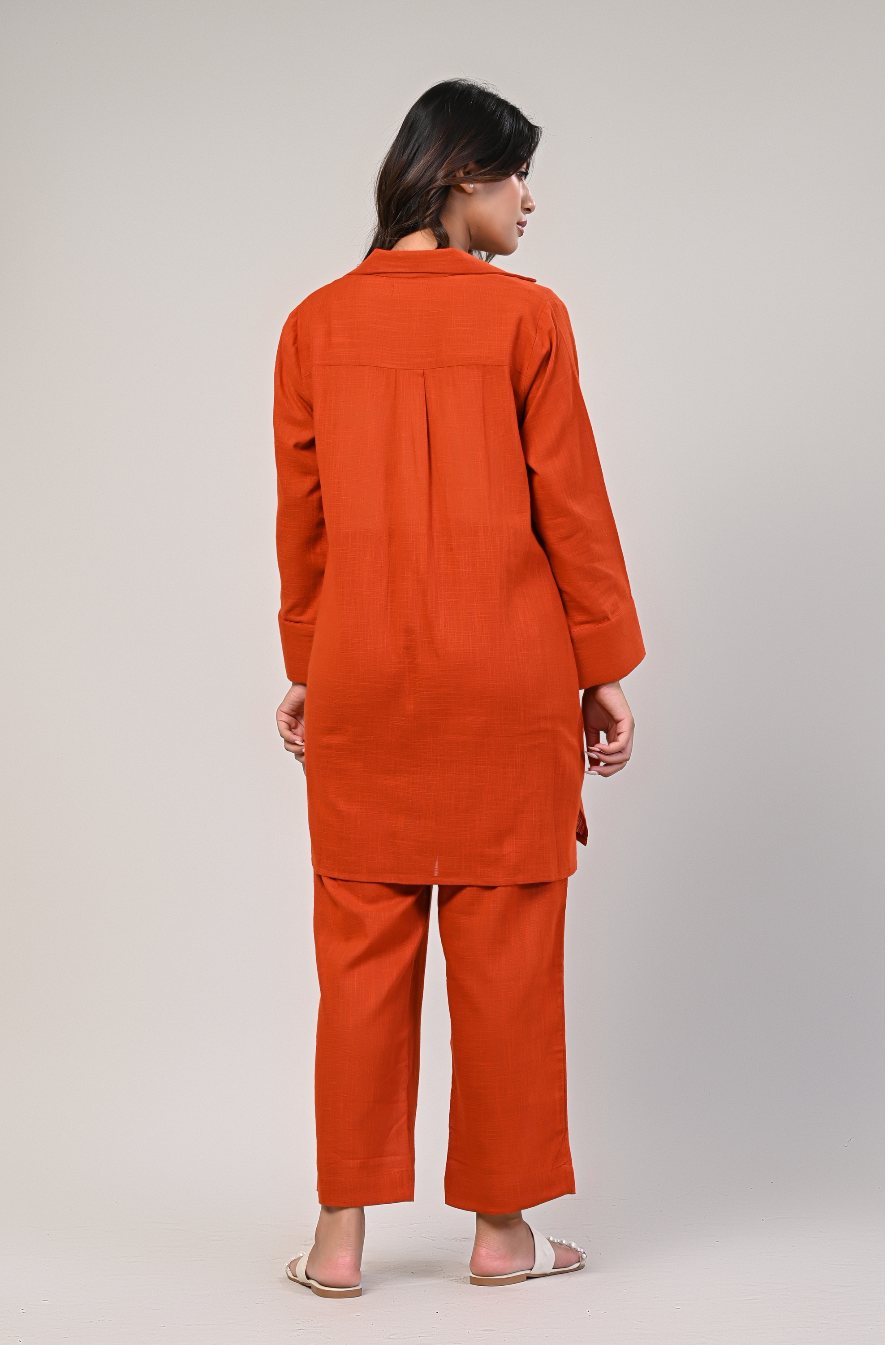 Women’s Solid Rust Co-ord Set