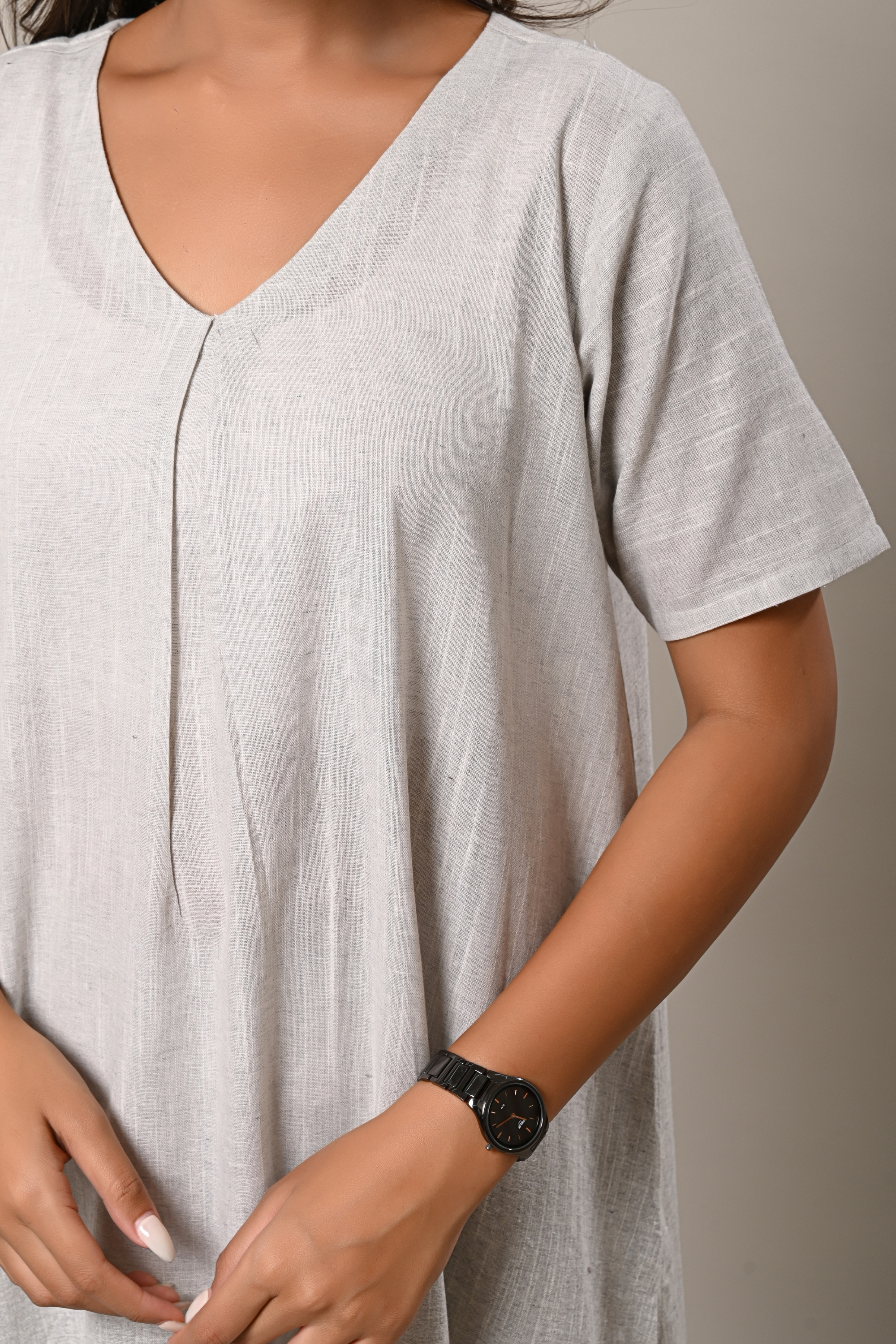 Elegant Grey Kurta and Palazzo Set