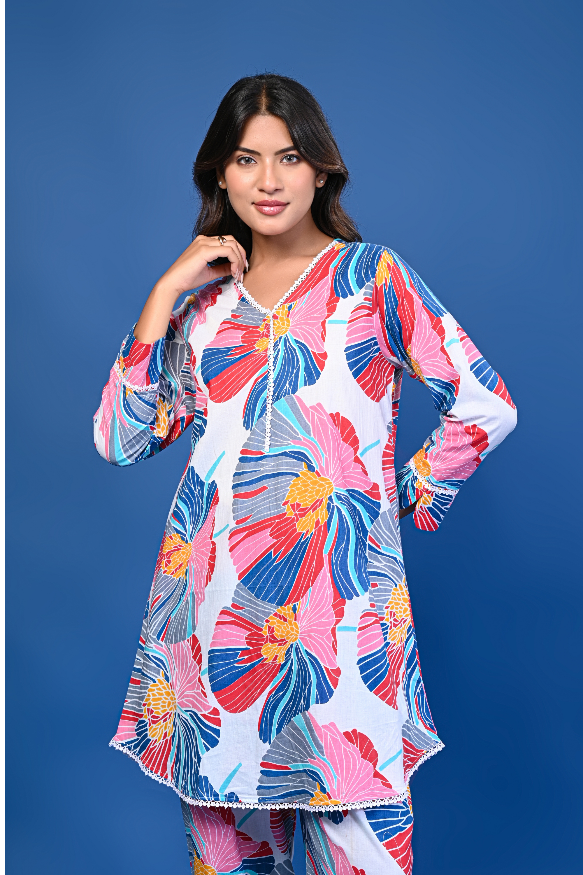 Multicolor Floral Printed Co-ord Set