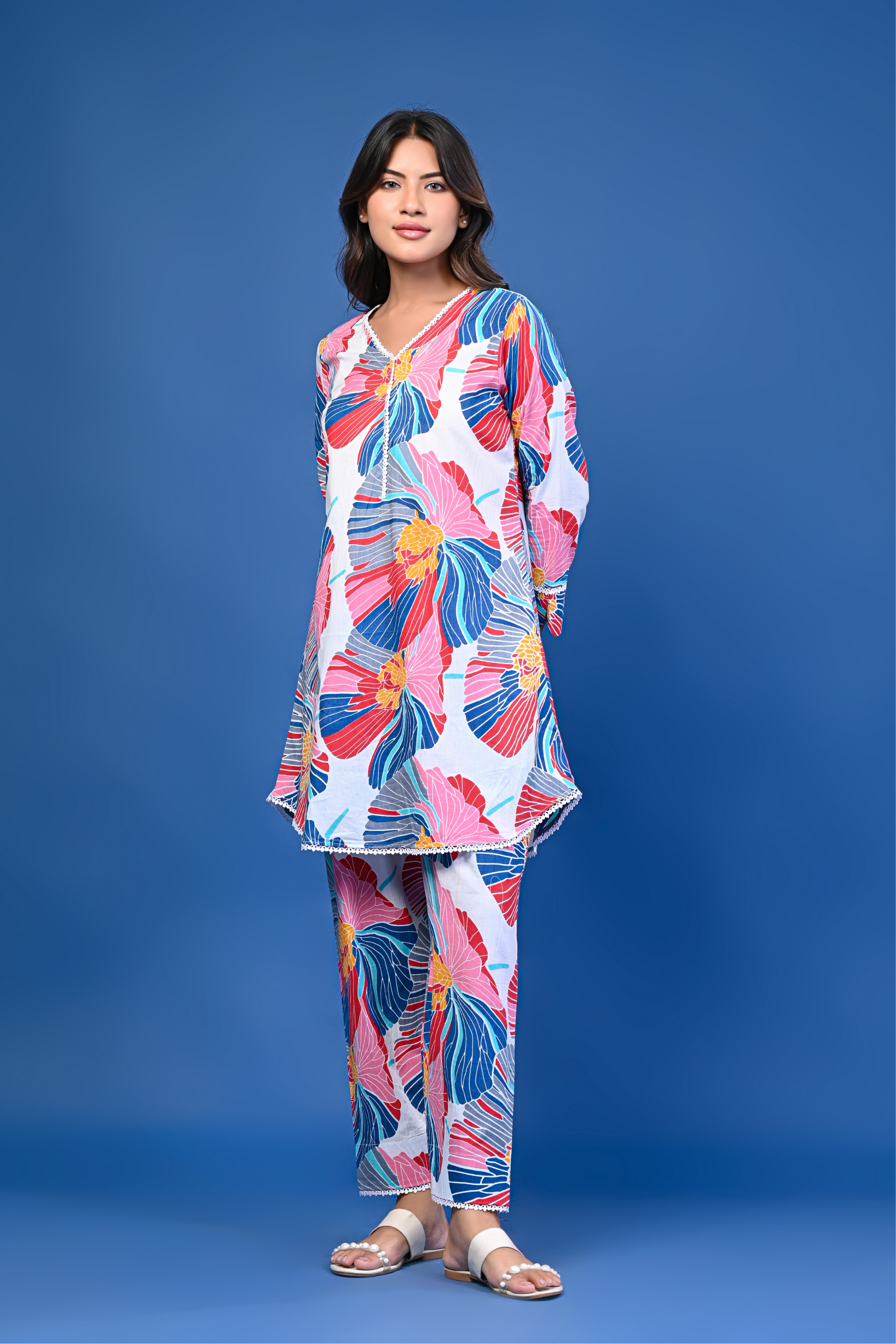 Multicolor Floral Printed Co-ord Set