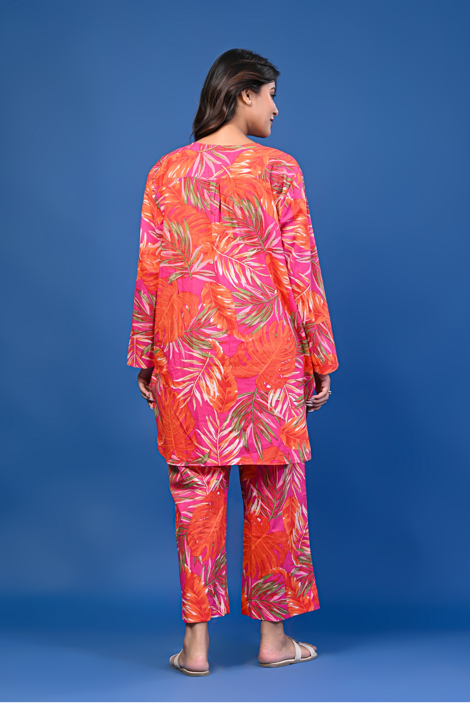 Tropical Leaf Print Co-ord Set