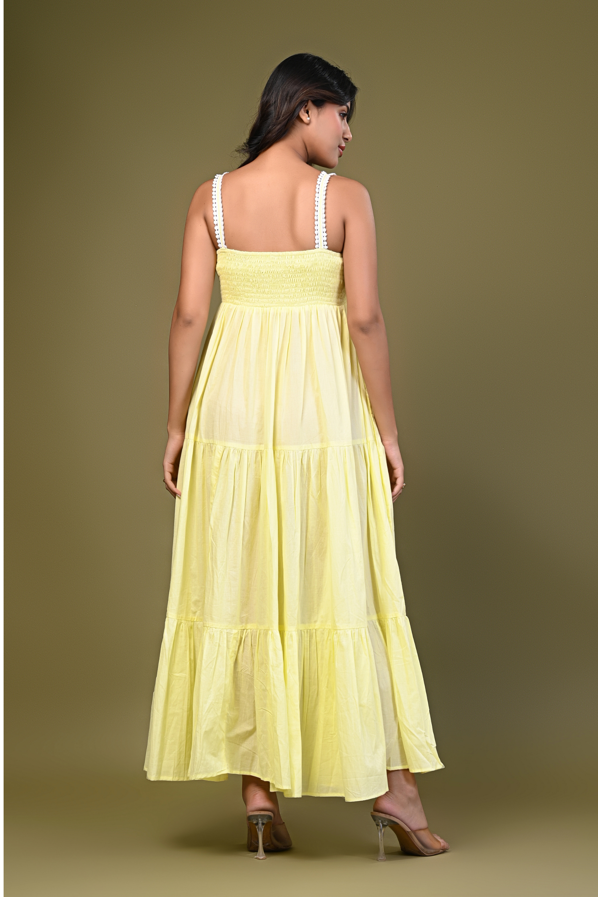 Butter Yellow Tiered Maxi Dress
