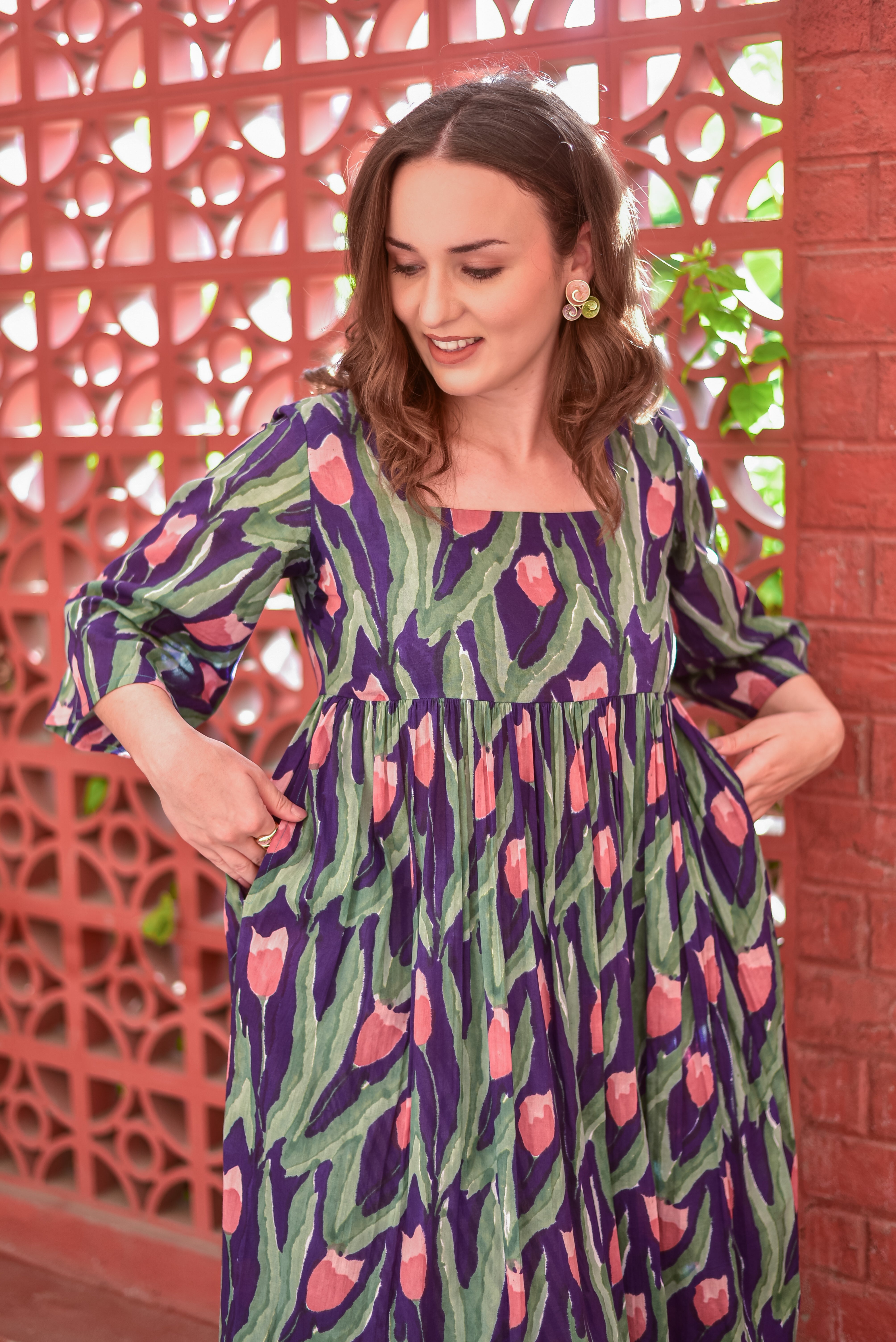 Mul Cotton Block Print Kurta Set