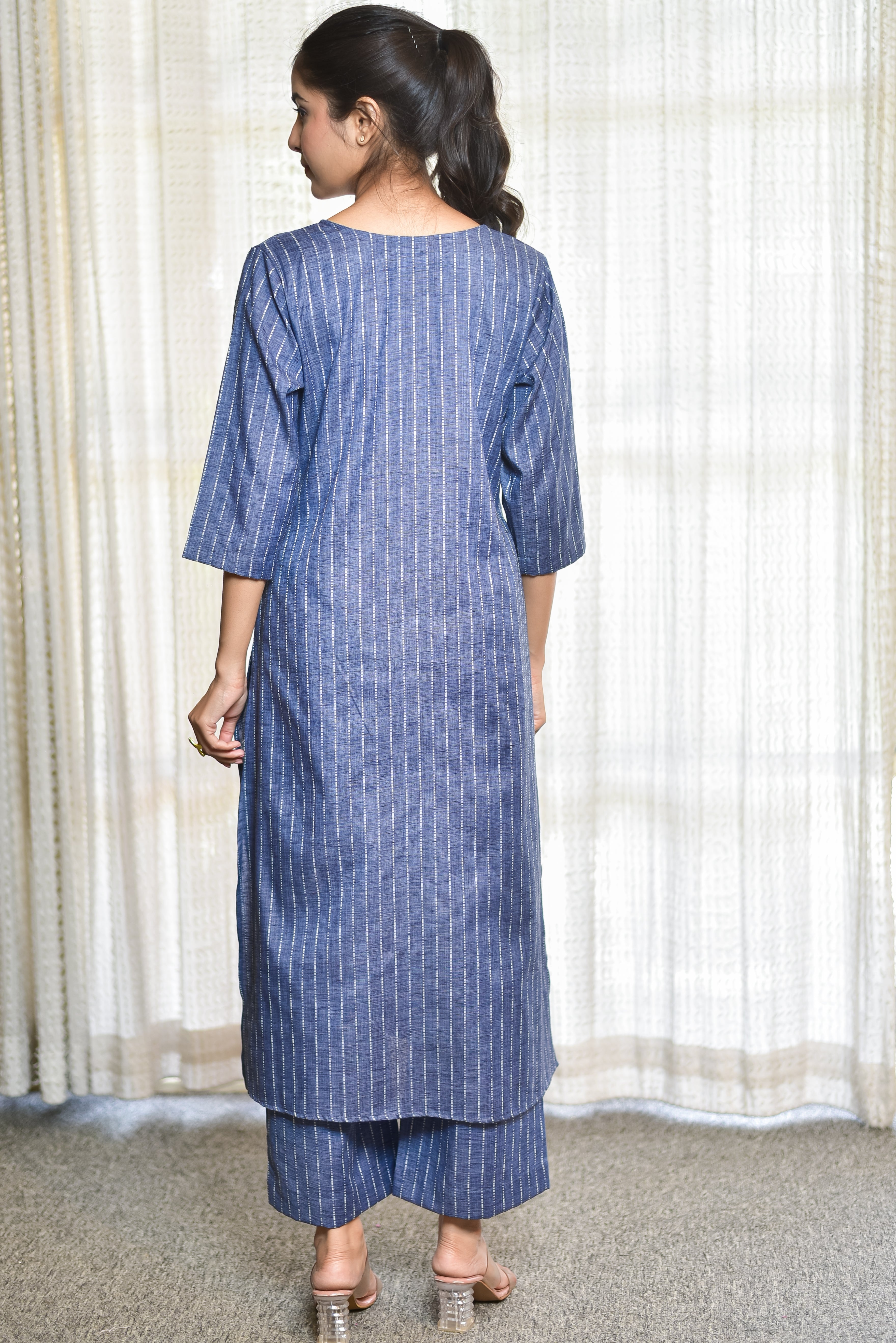 Blended Cotton Jacquard Co-ord Set