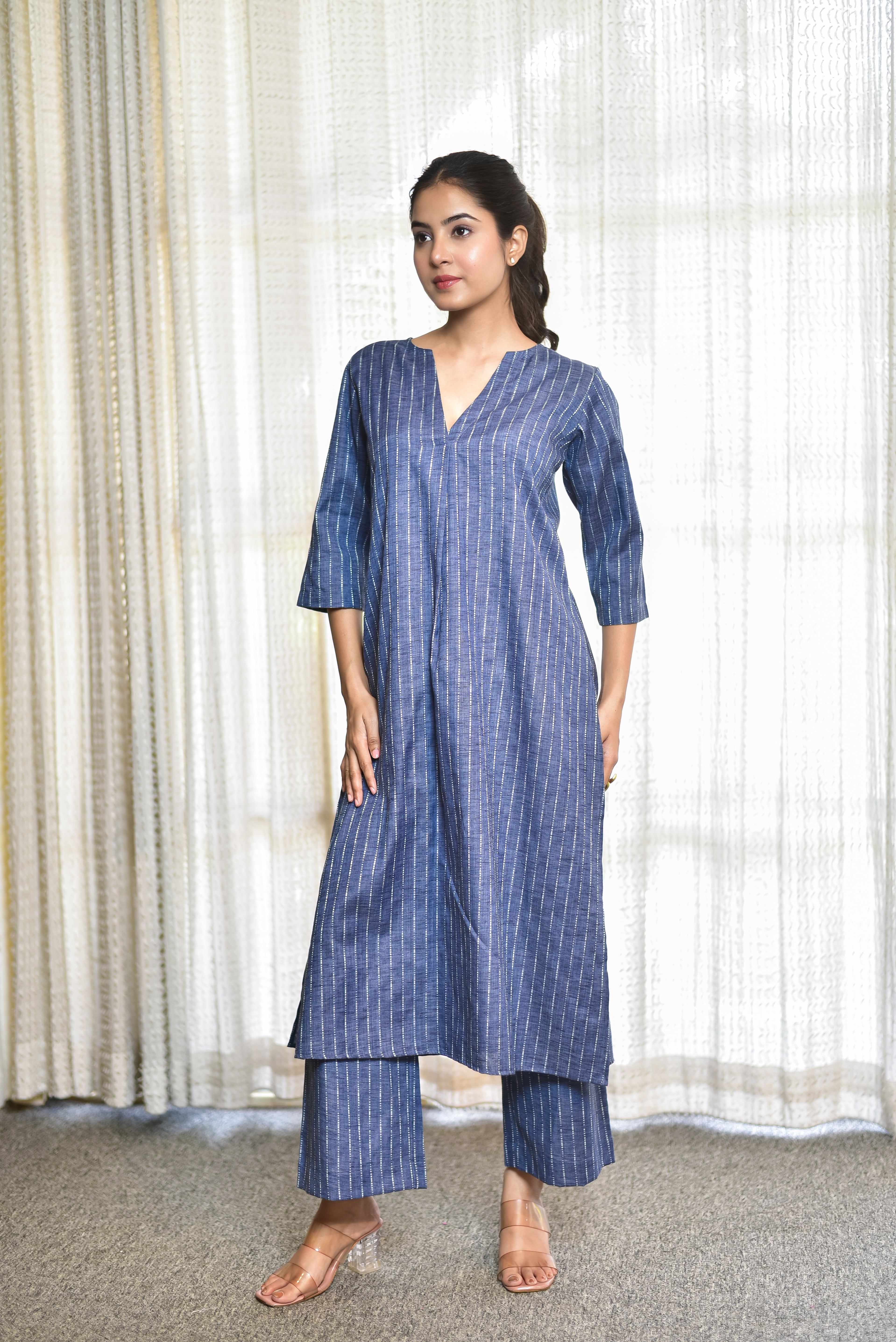 Blended Cotton Jacquard Co-ord Set