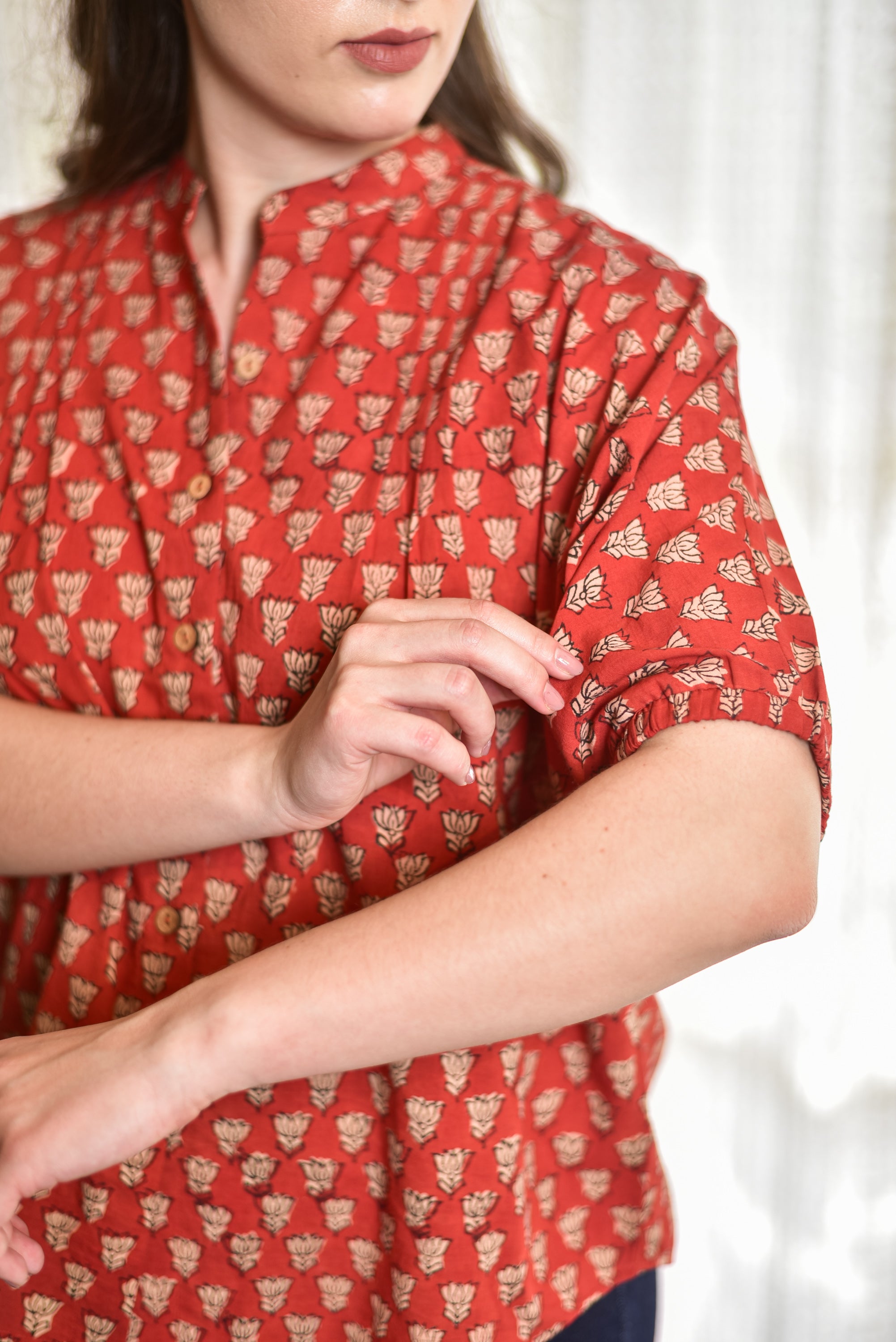 Block Print Kaftan Top