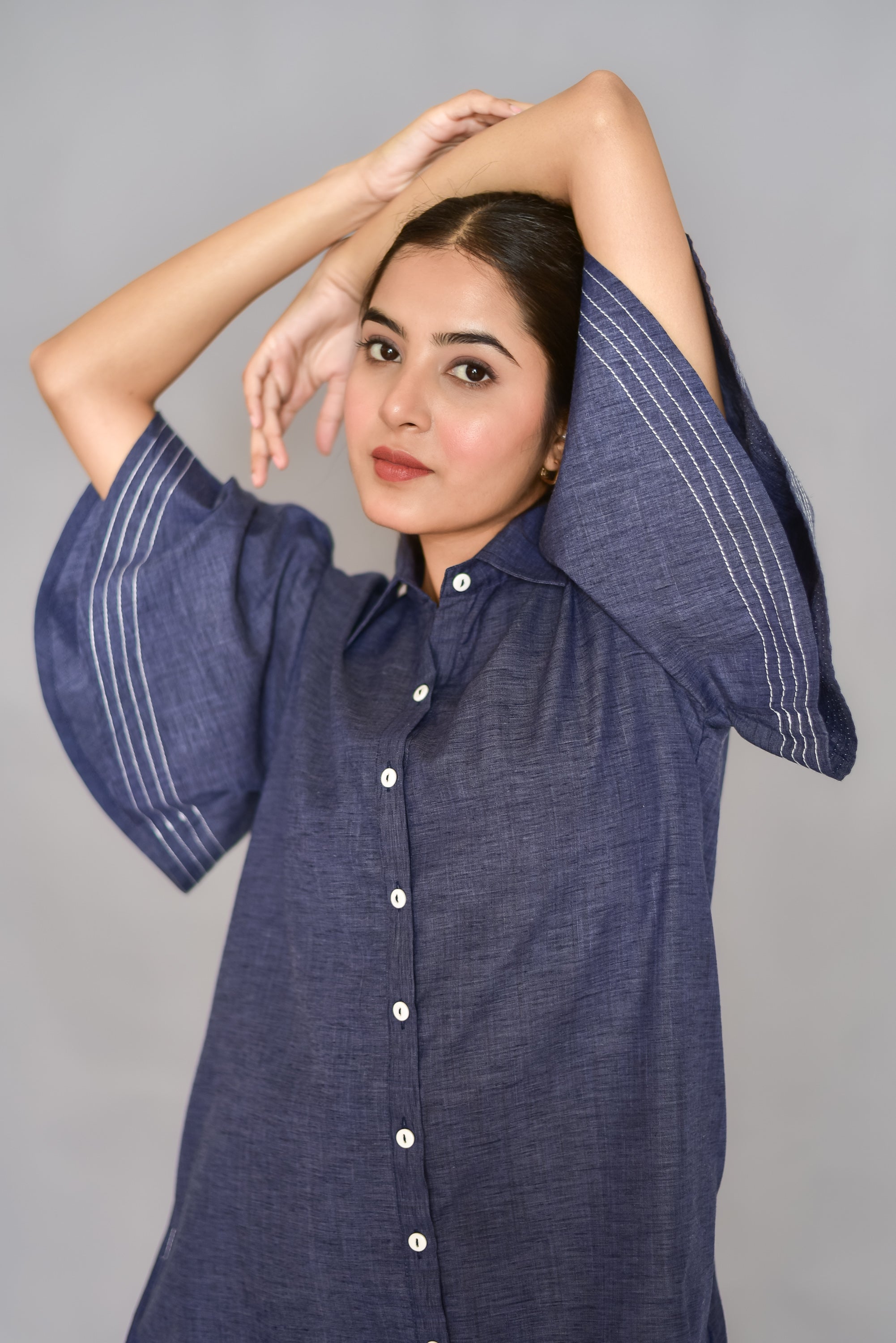 Blue Denim Shirt Dress