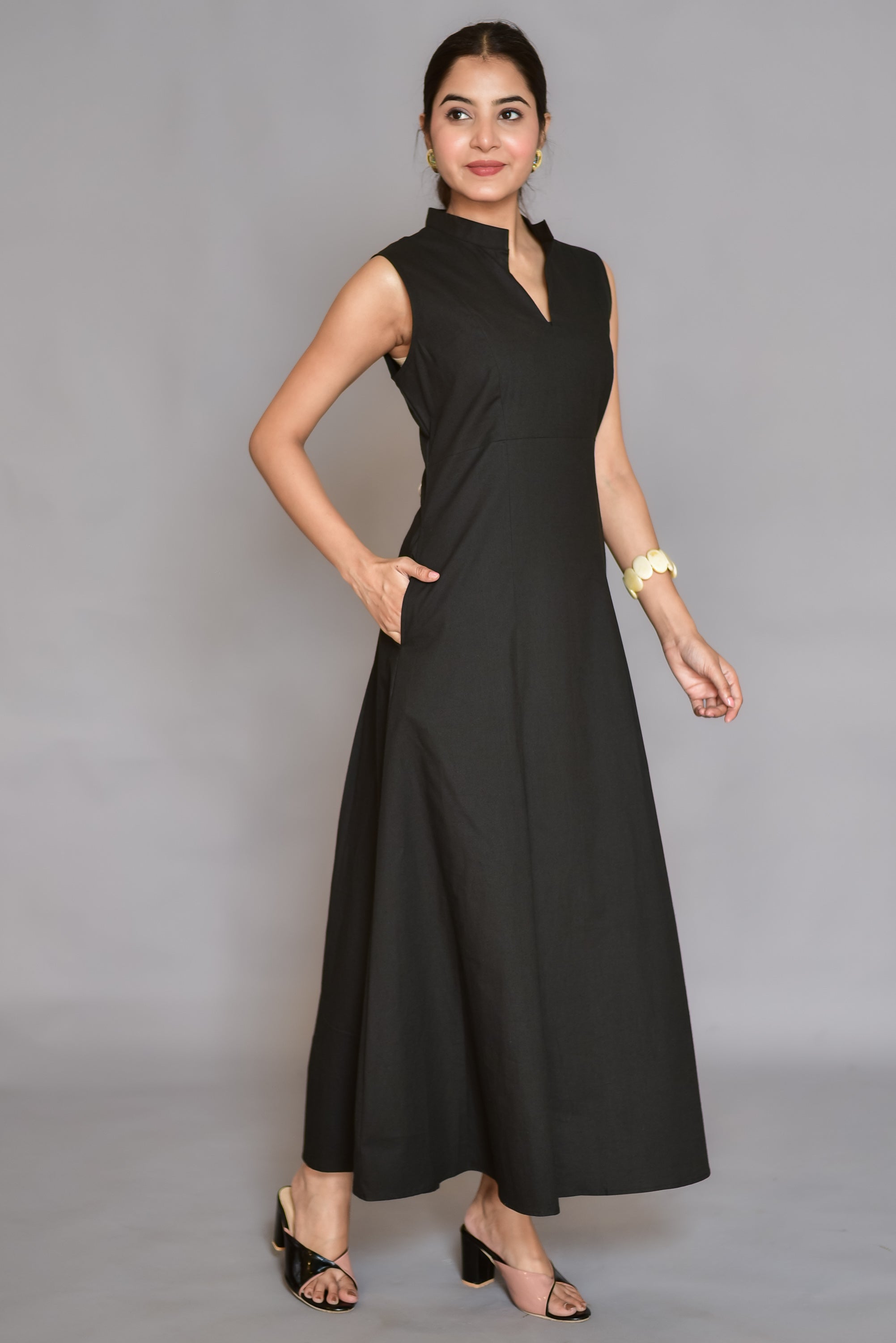 Modern Black Maxi Dress