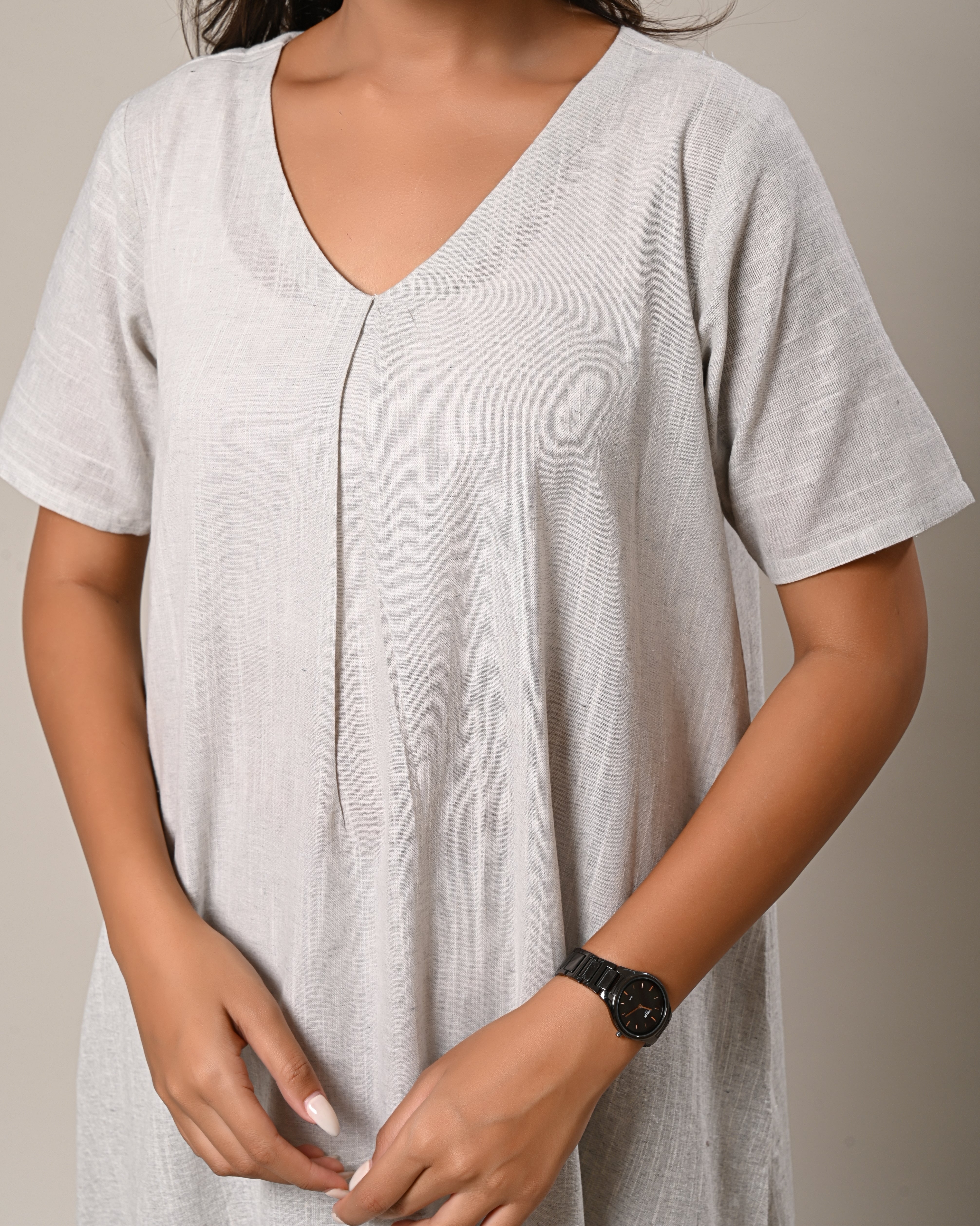 Elegant Grey Kurta and Palazzo Set