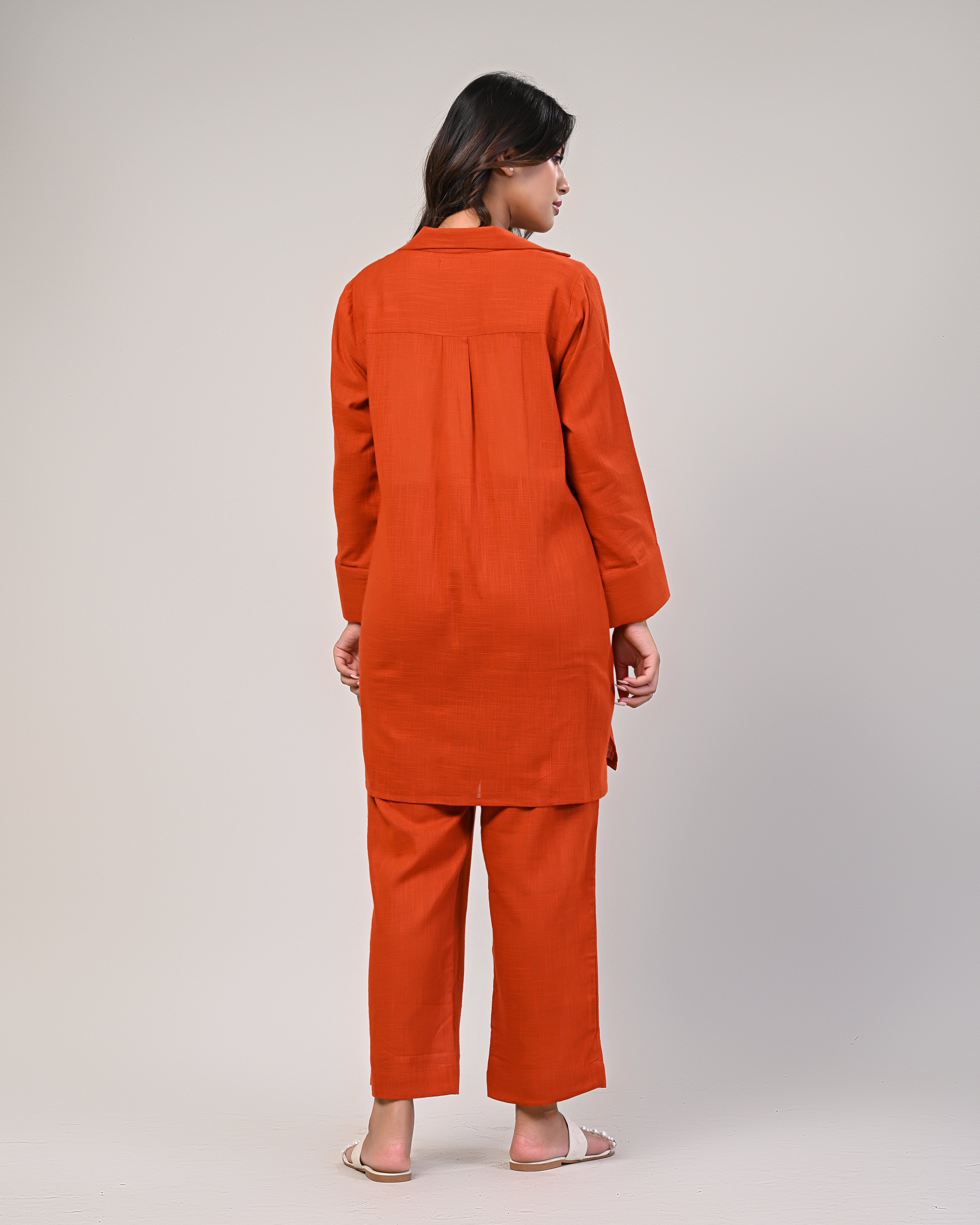 Women’s Solid Rust Co-ord Set