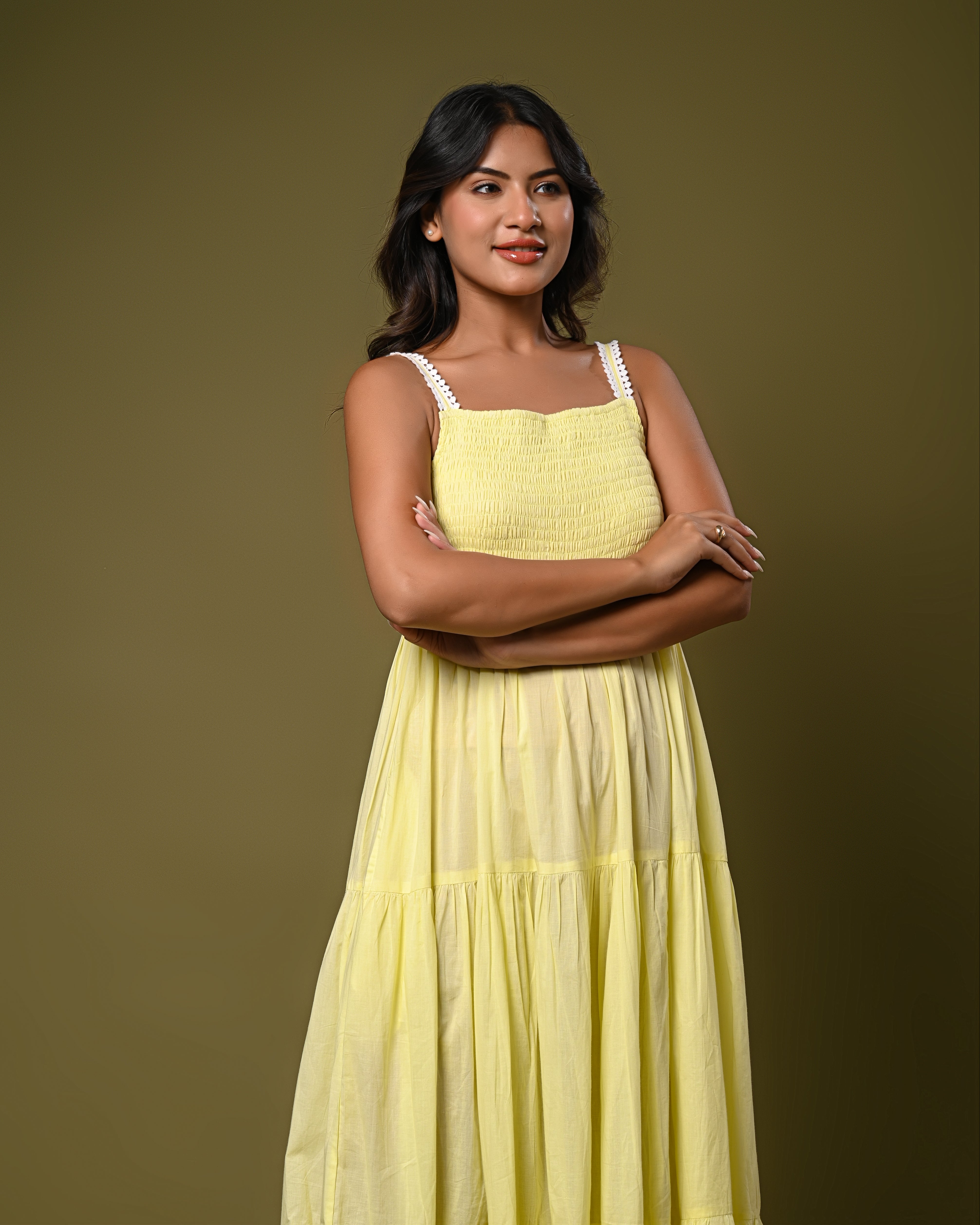 Butter Yellow Tiered Maxi Dress