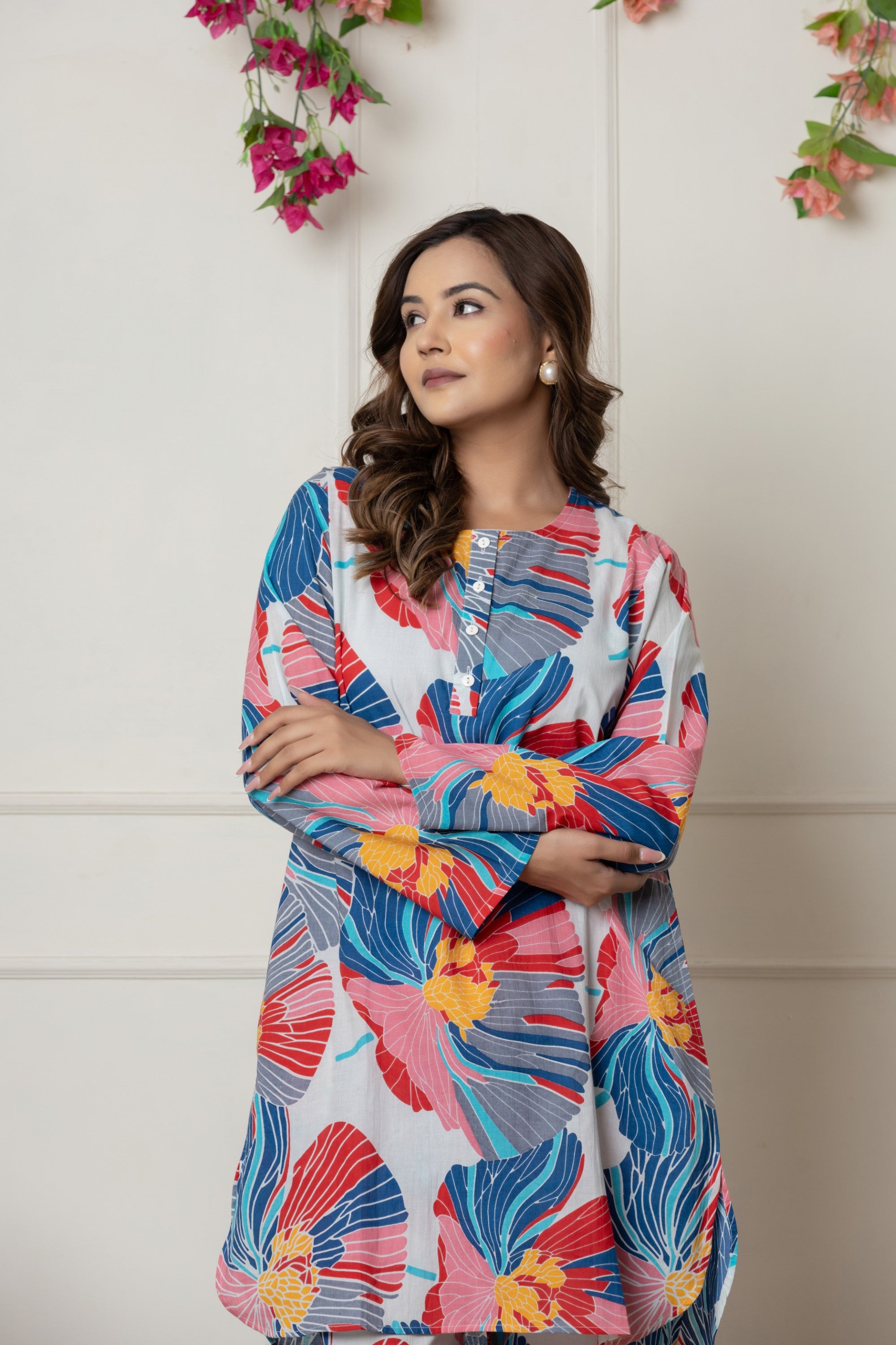 Blue Botanical Printed Co-ord Set
