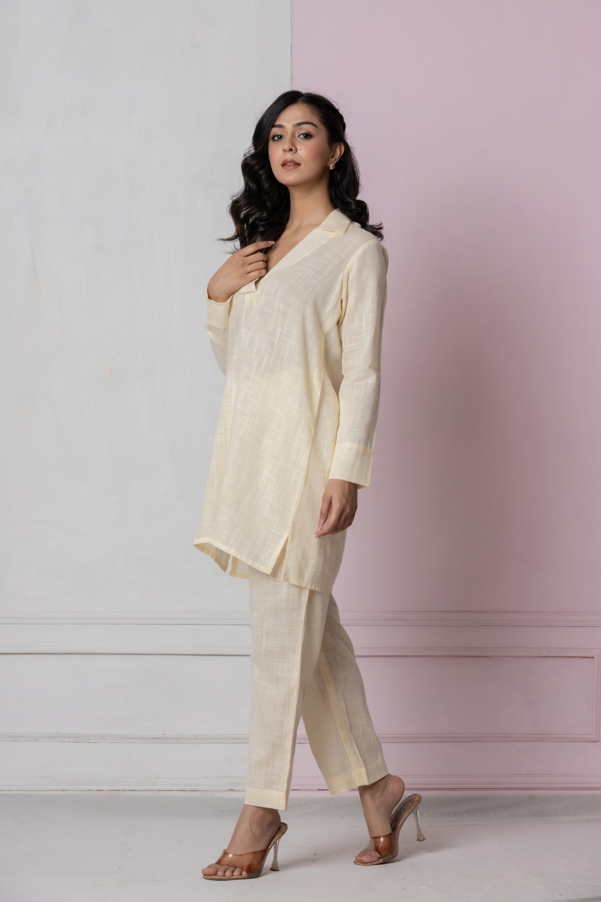 Ivory Textured Co-Ord Set