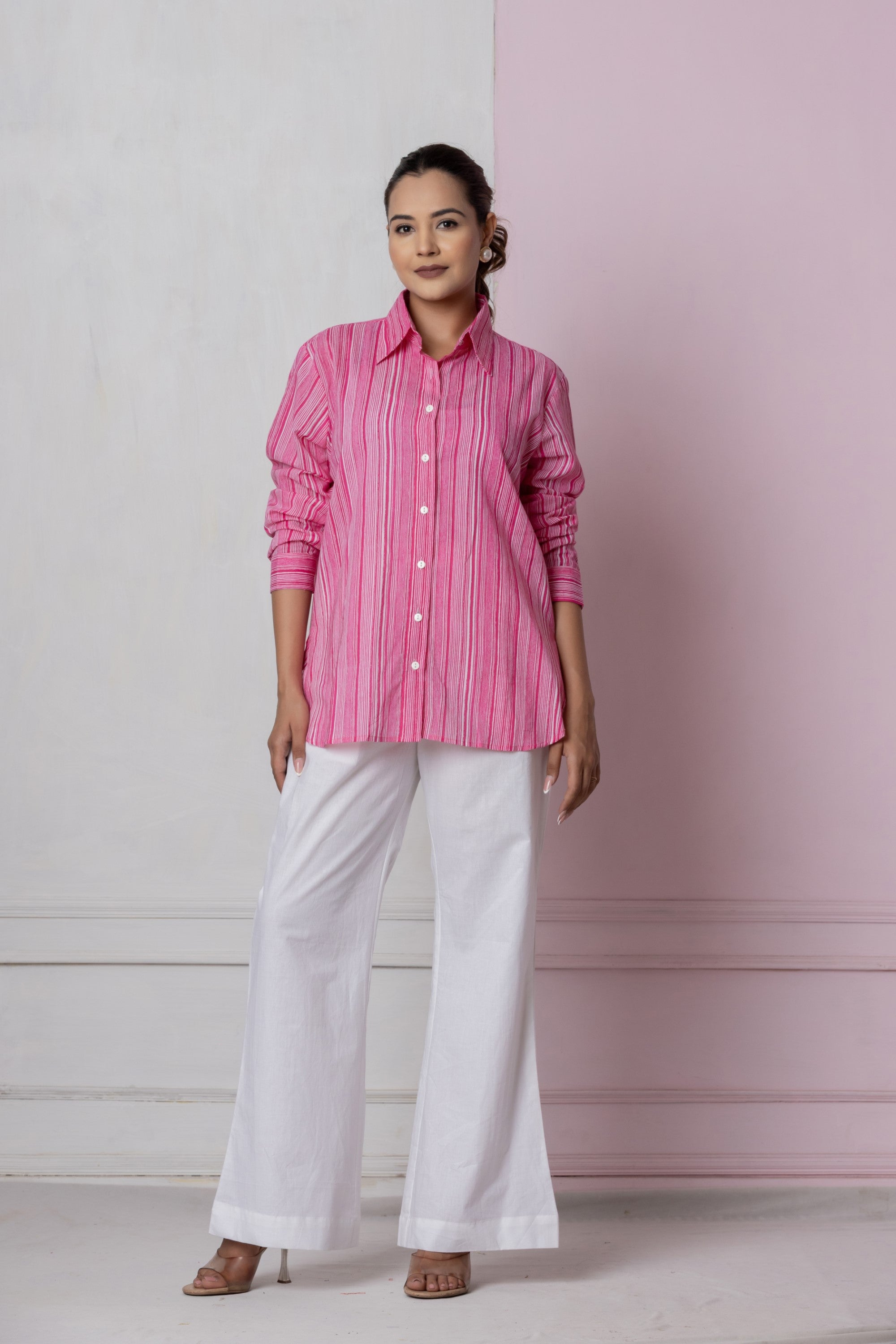 Pink Striped Button-Down Shirt