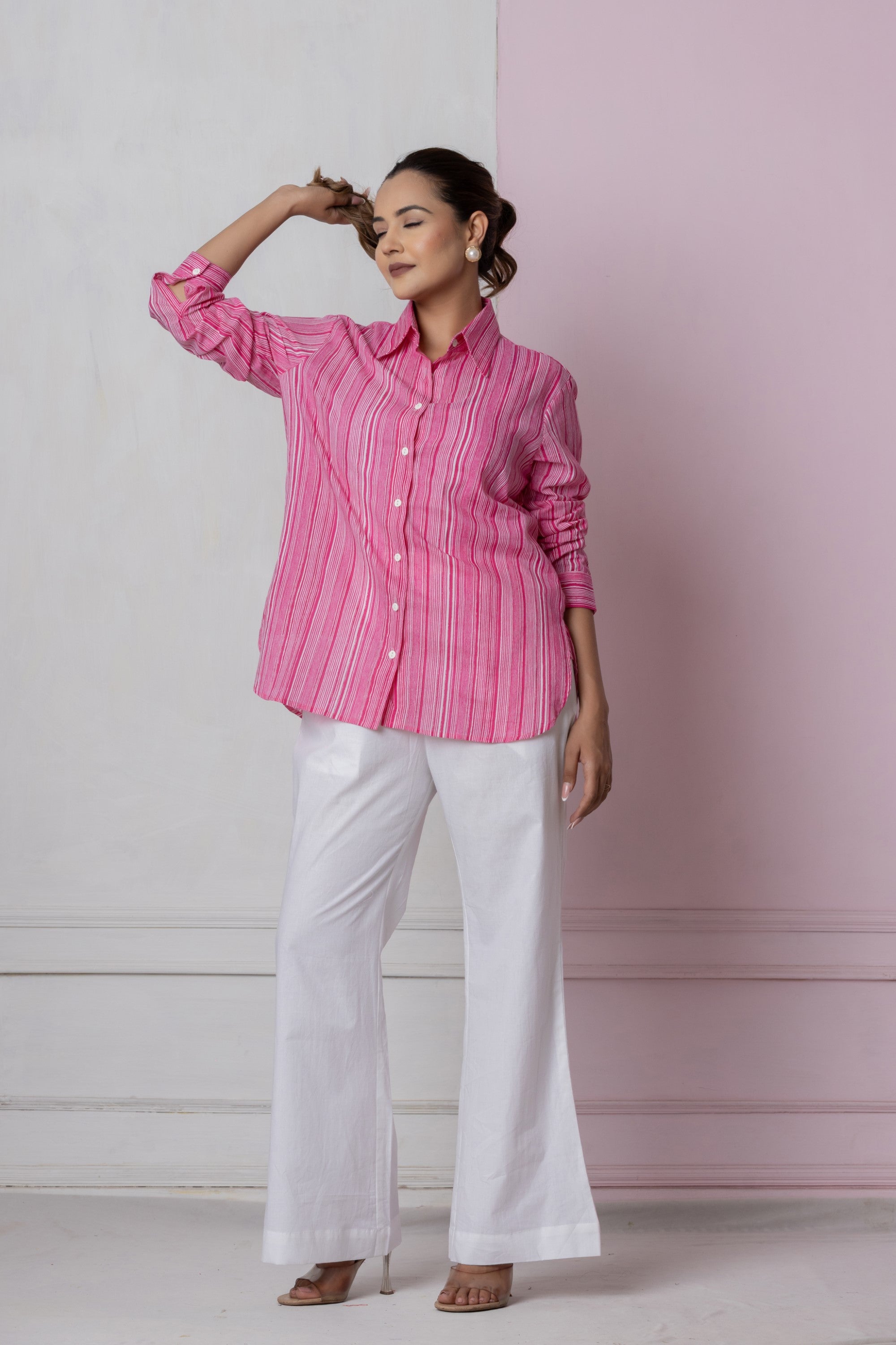 Pink Striped Button-Down Shirt