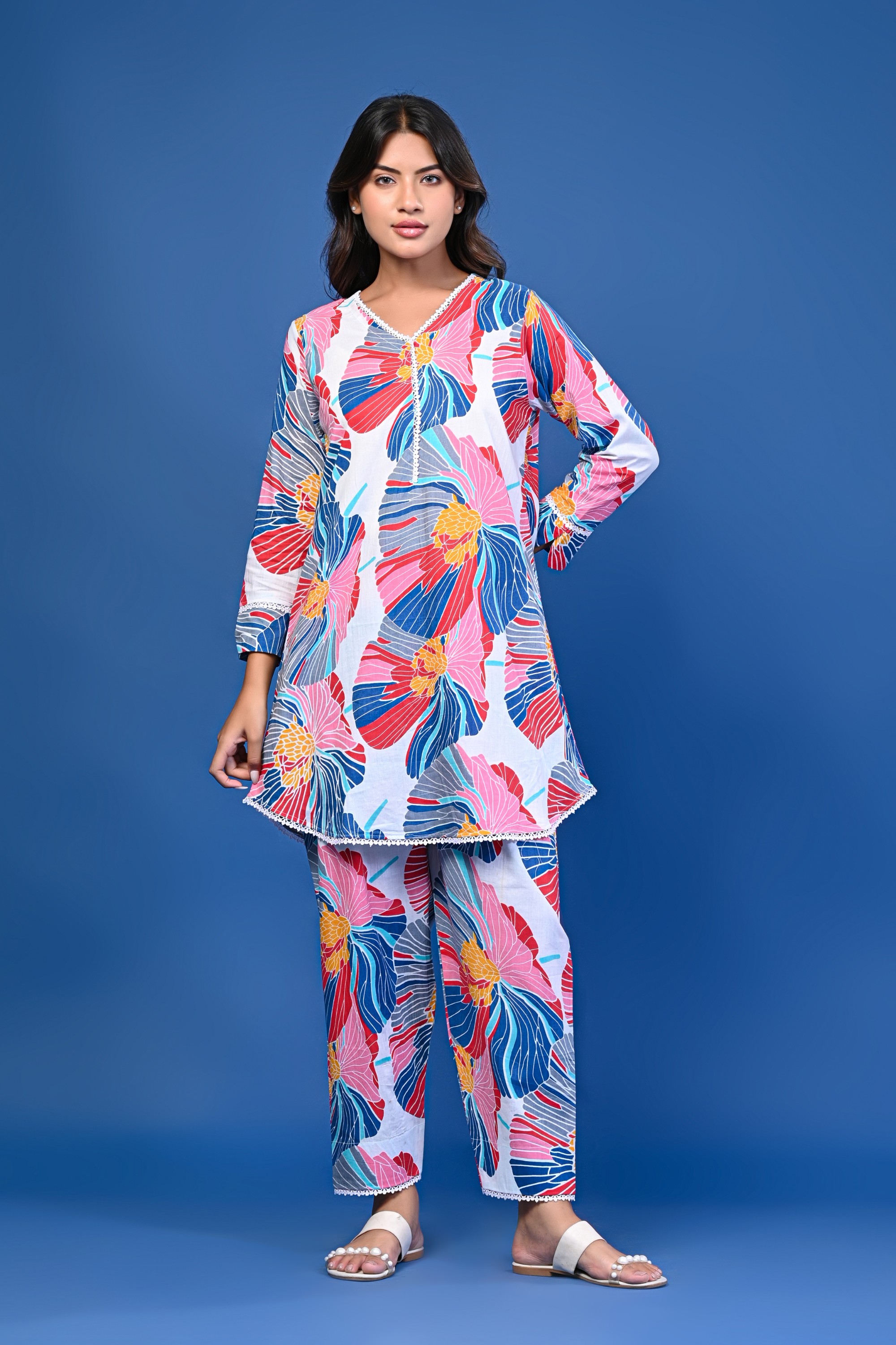 Multicolor Floral Printed Co-ord Set