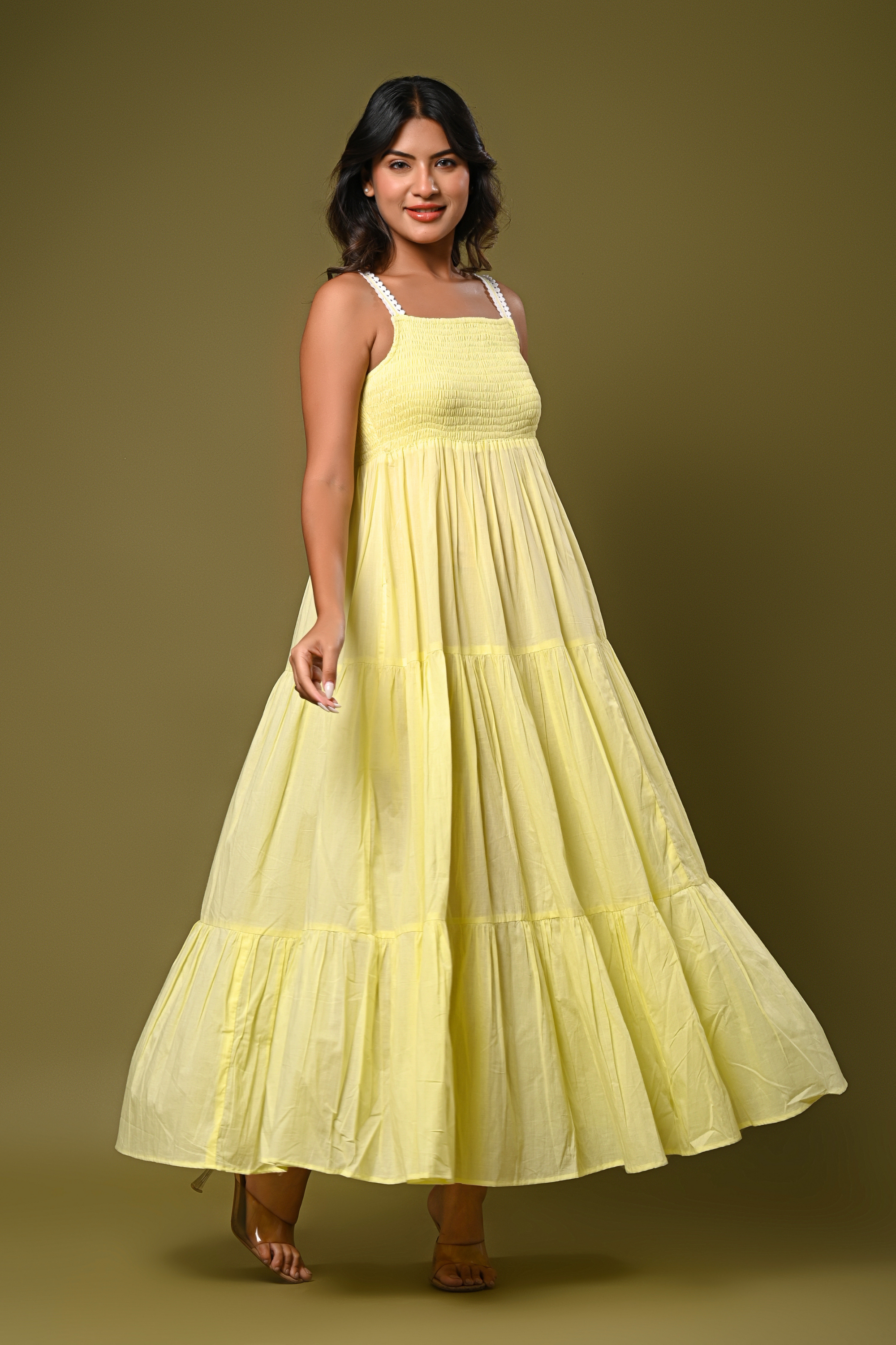 Butter Yellow Tiered Maxi Dress