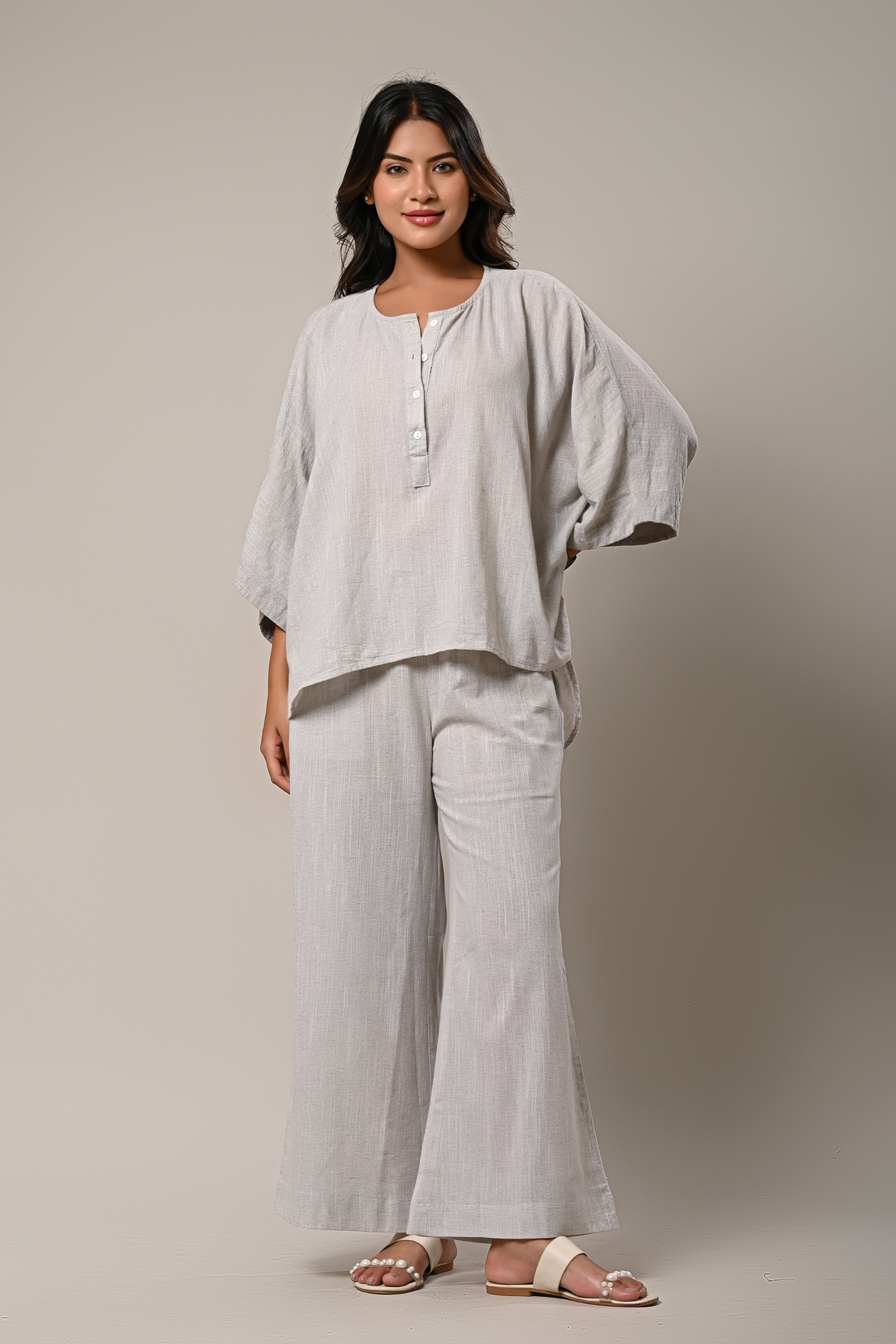 Casual Grey Two-Piece Set