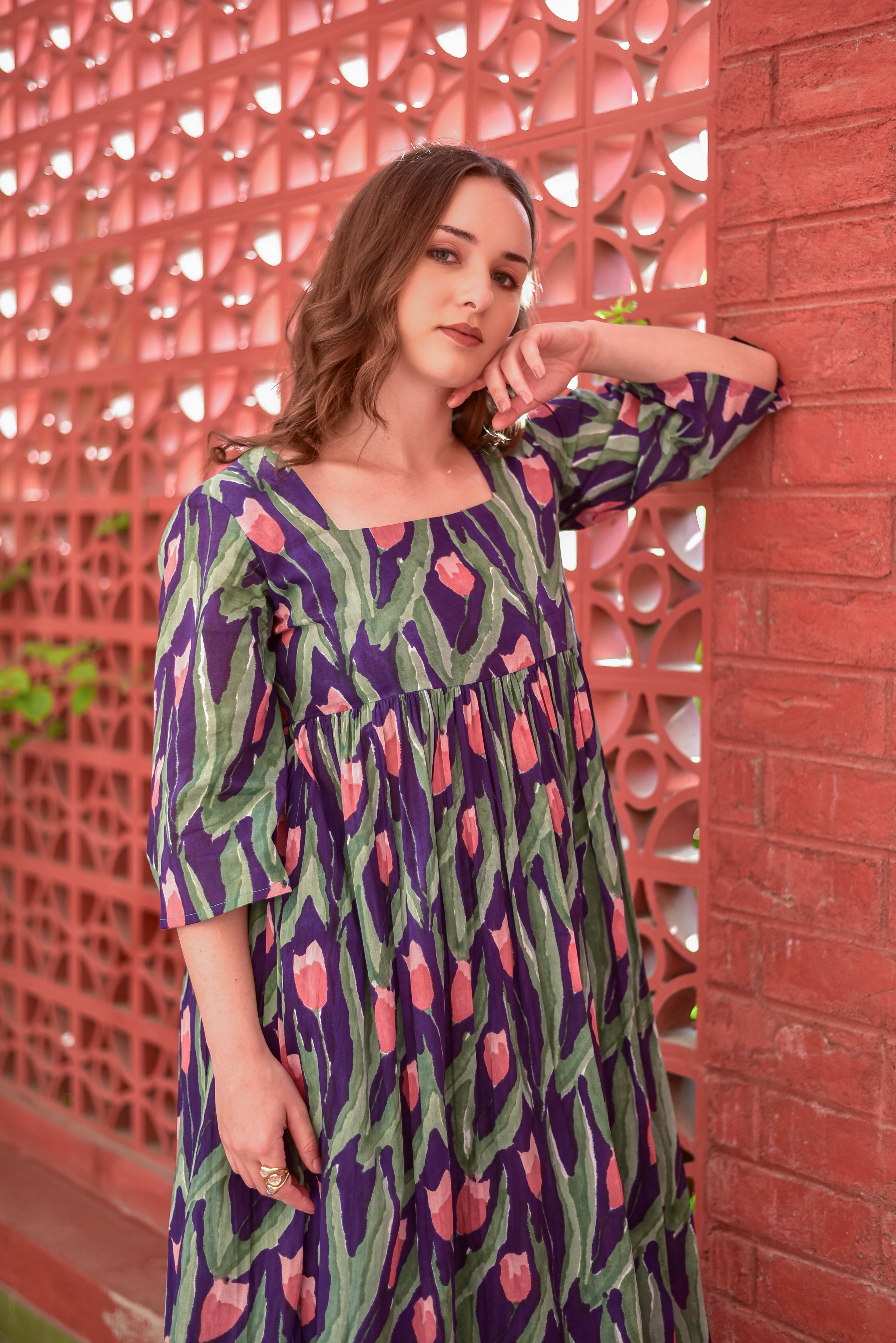 Mul Cotton Block Print Kurta Set