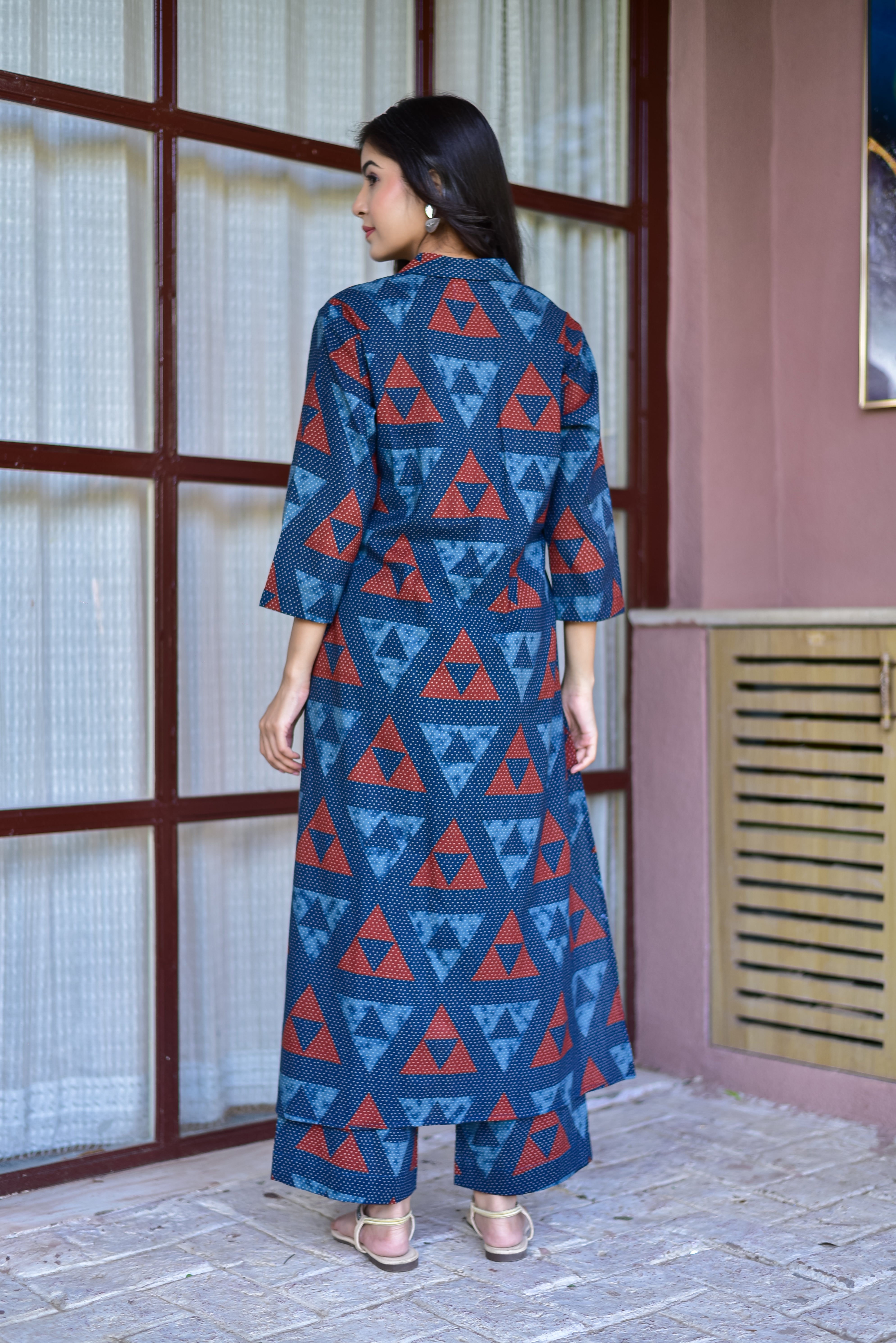 Structured Printed Kurta Set