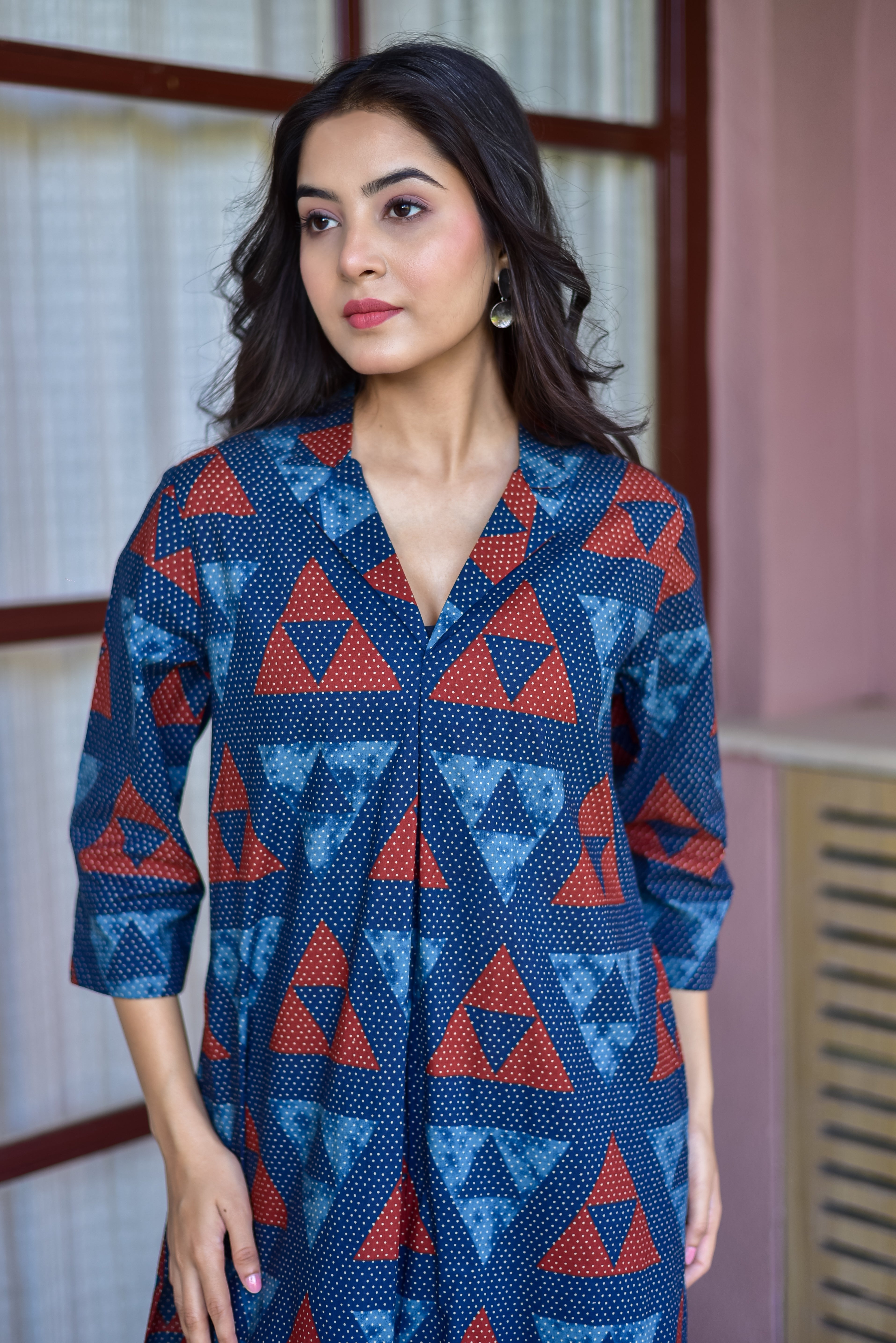 Structured Printed Kurta Set