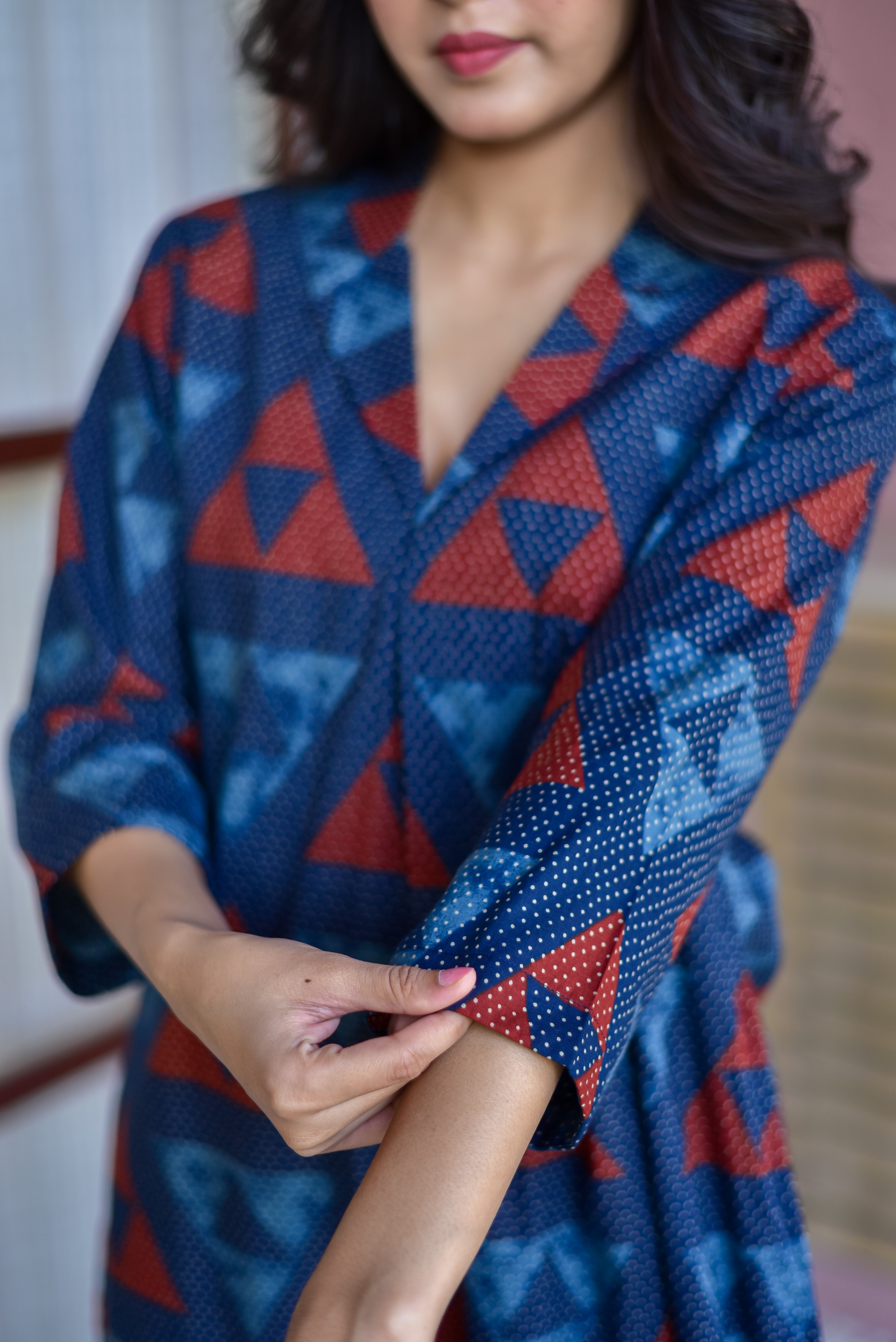 Structured Printed Kurta Set