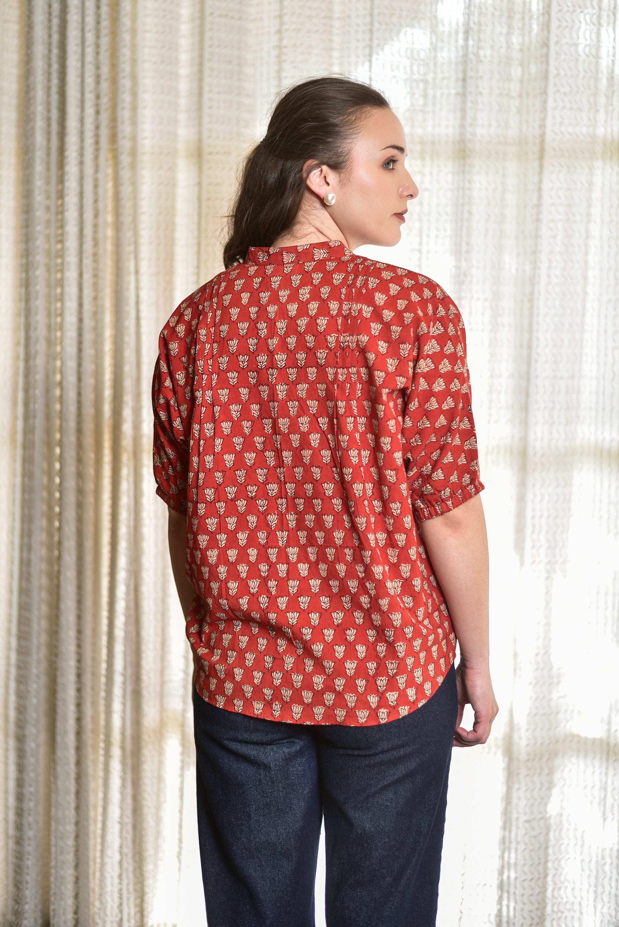 Block Print Kaftan Top