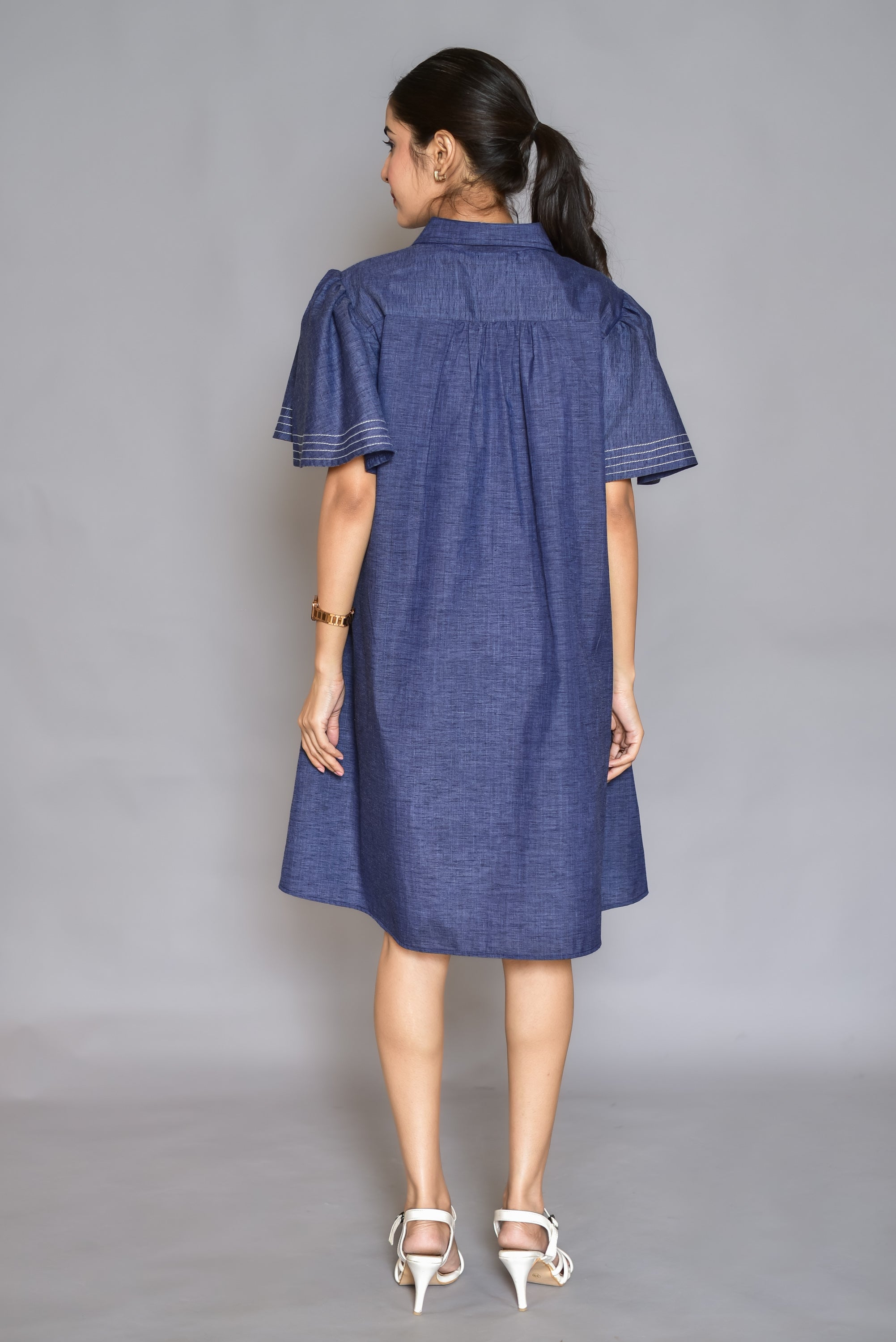 Blue Denim Shirt Dress
