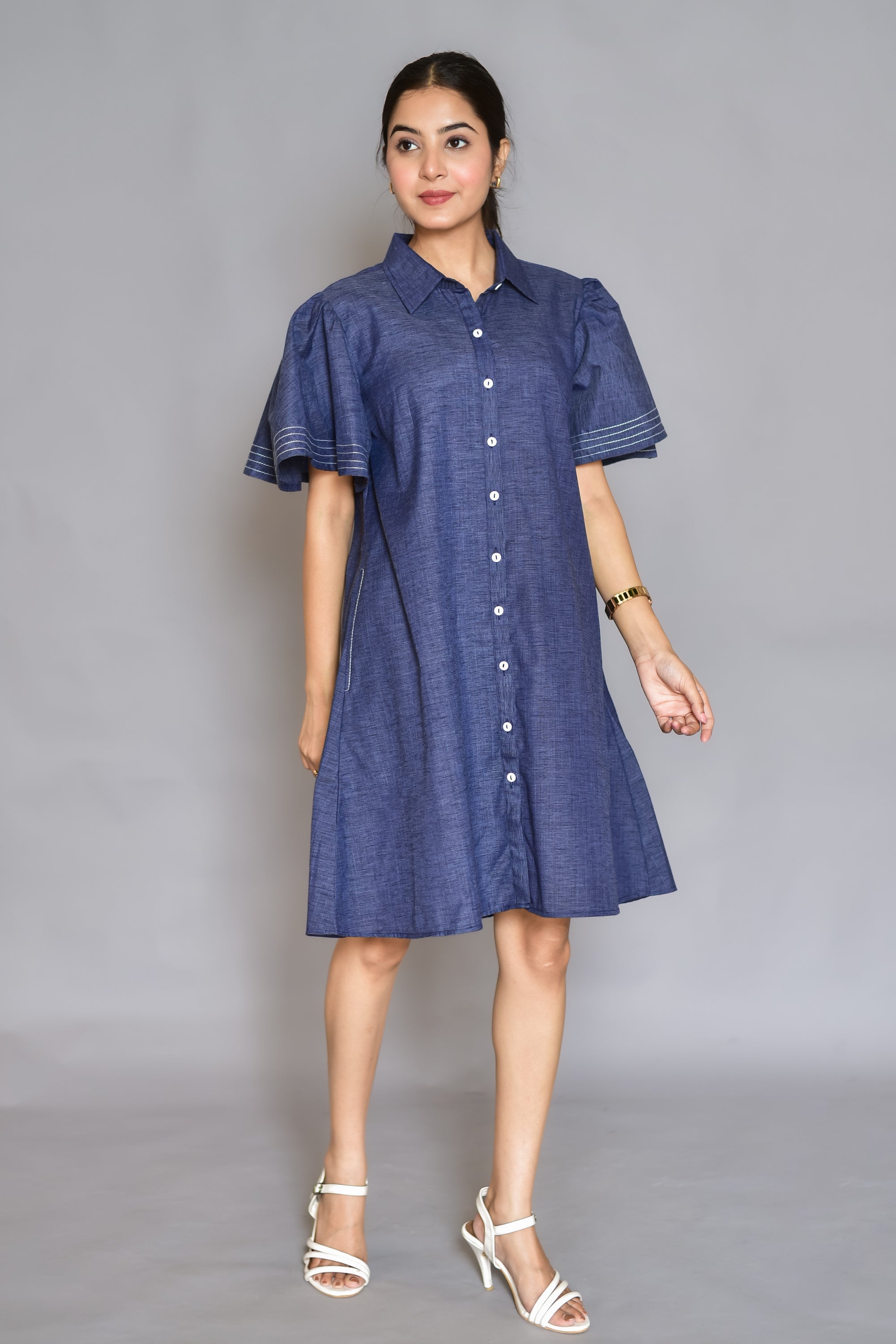 Blue Denim Shirt Dress