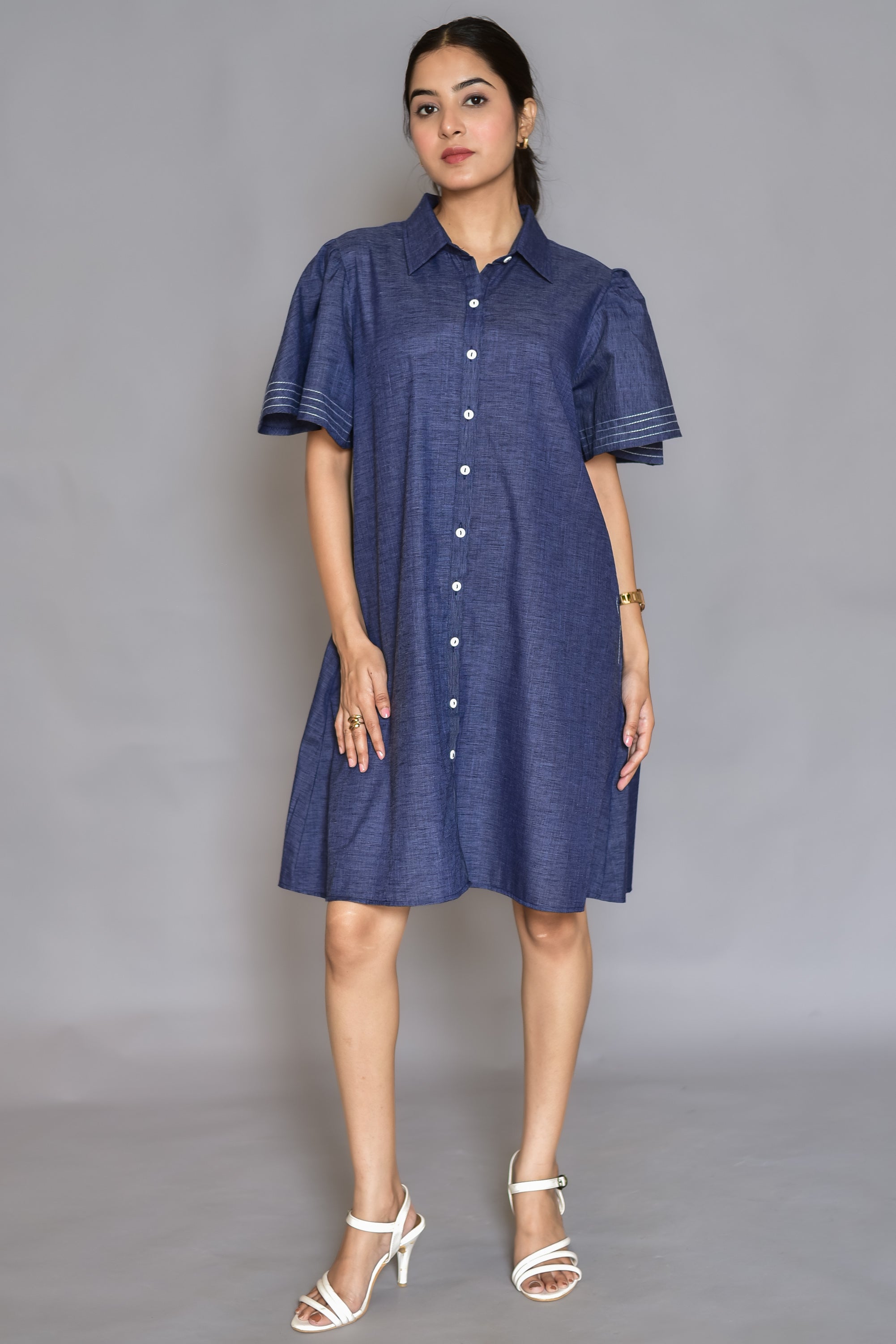 Blue Denim Shirt Dress