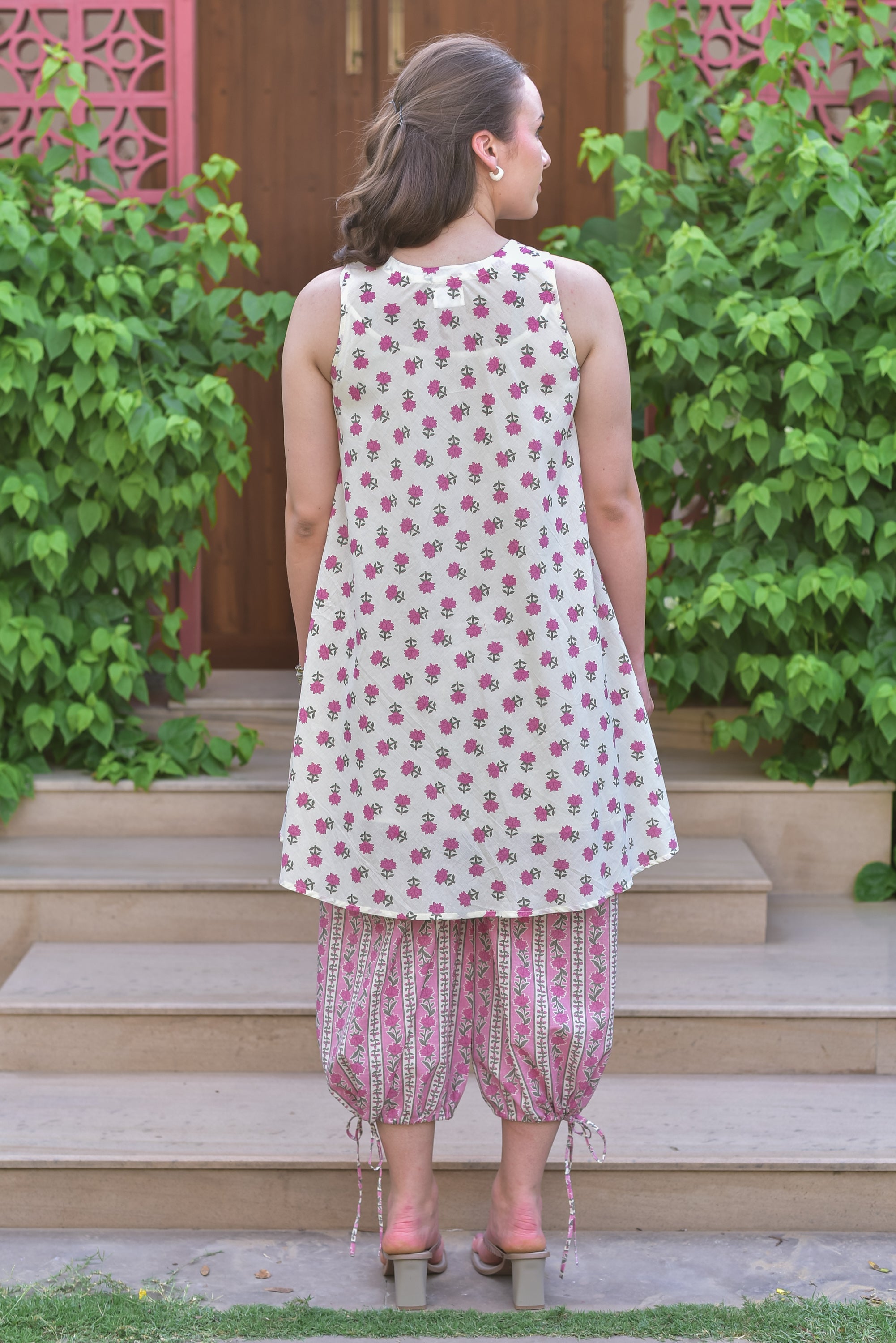 Pink Floral Print Set