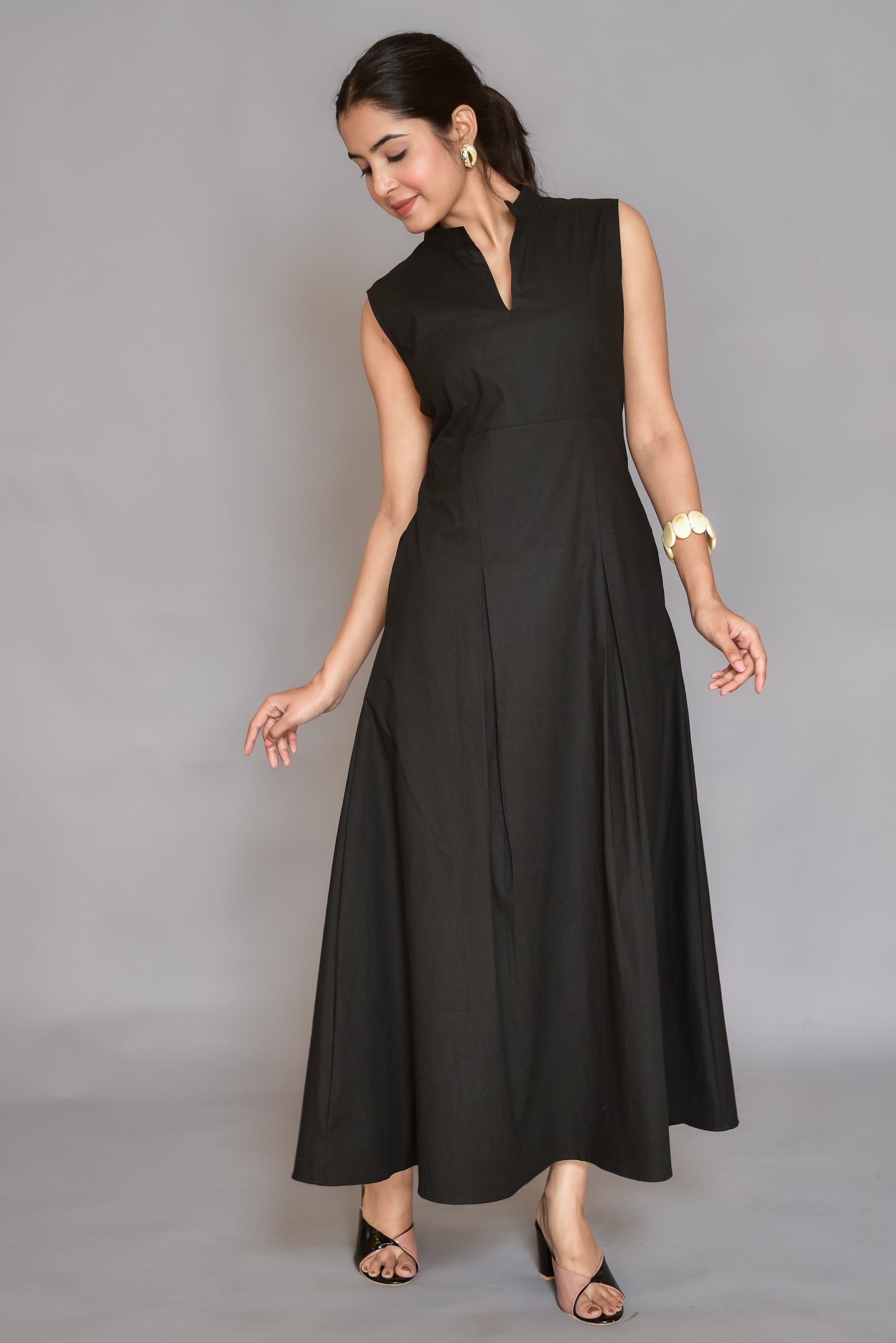 Modern Black Maxi Dress