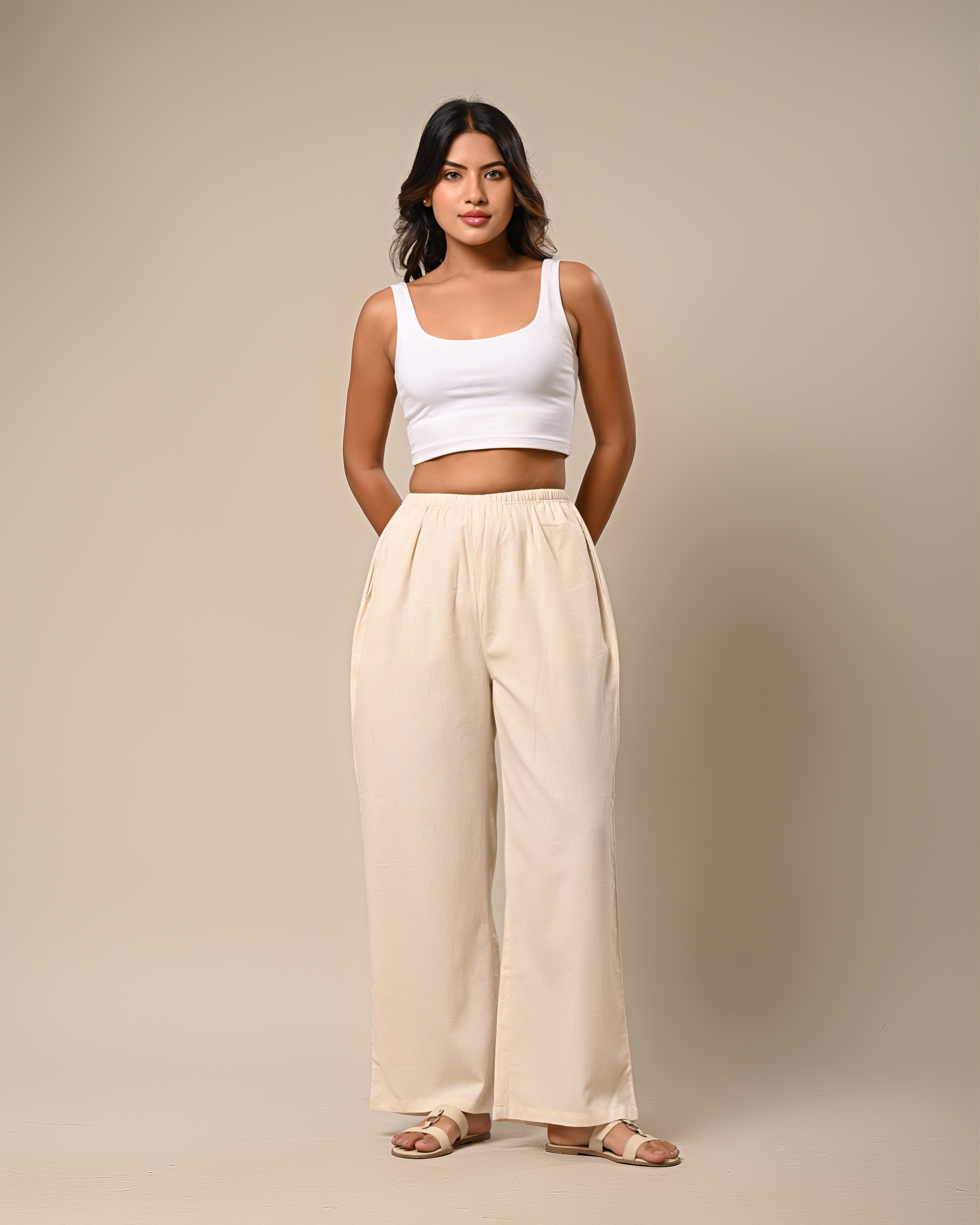 Women’s off-white Wide-Leg Pants