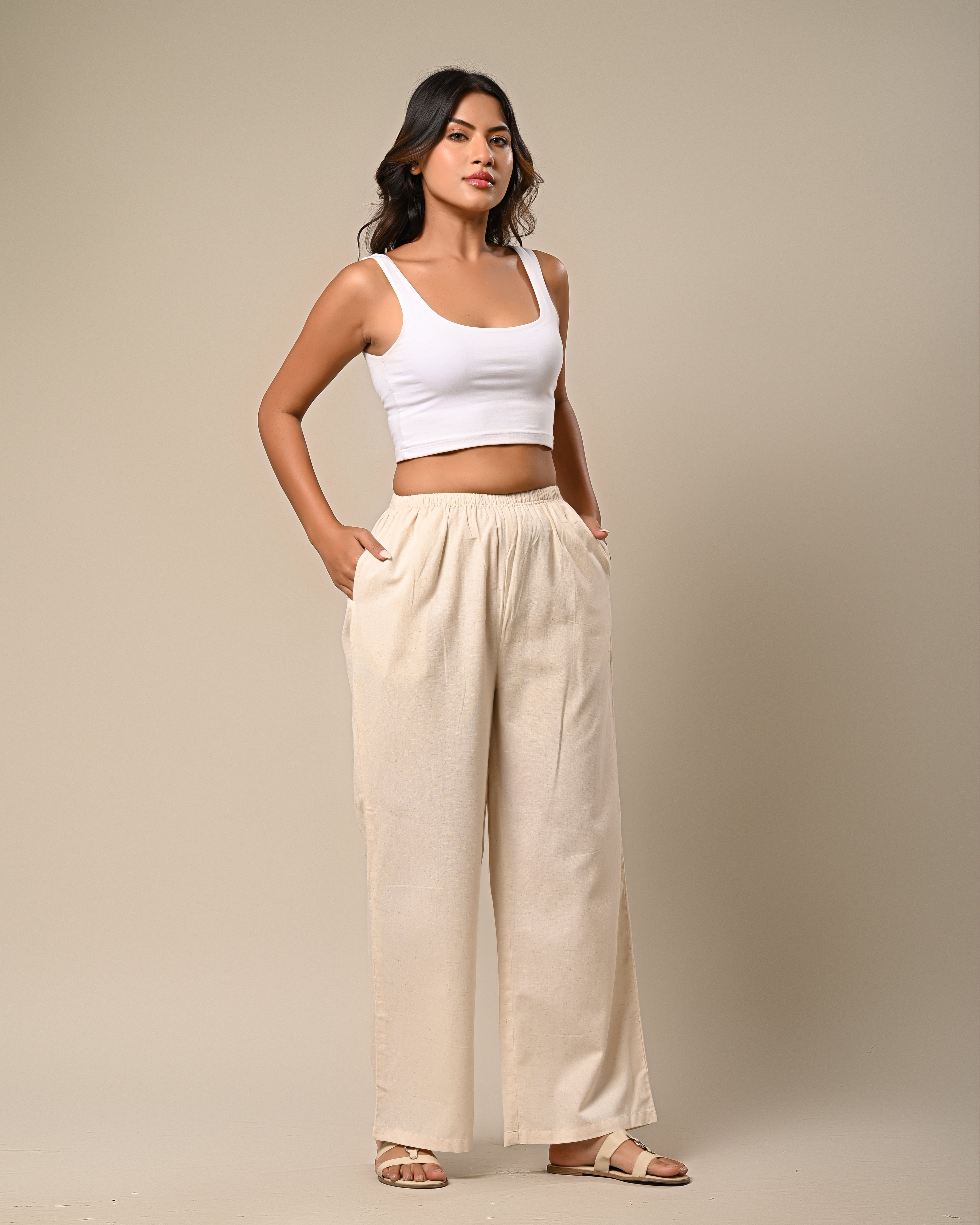 Women’s off-white Wide-Leg Pants