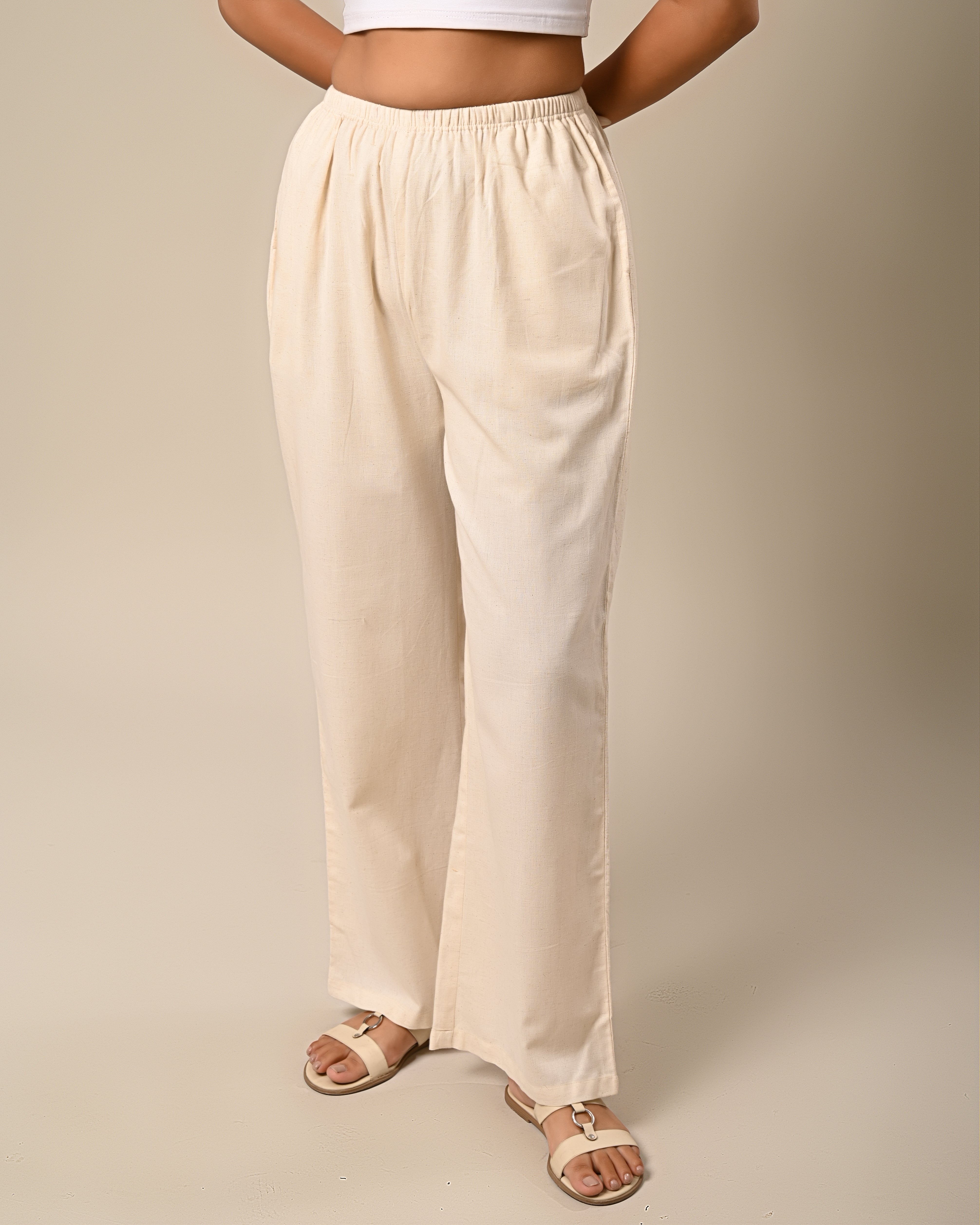 Women’s off-white Wide-Leg Pants