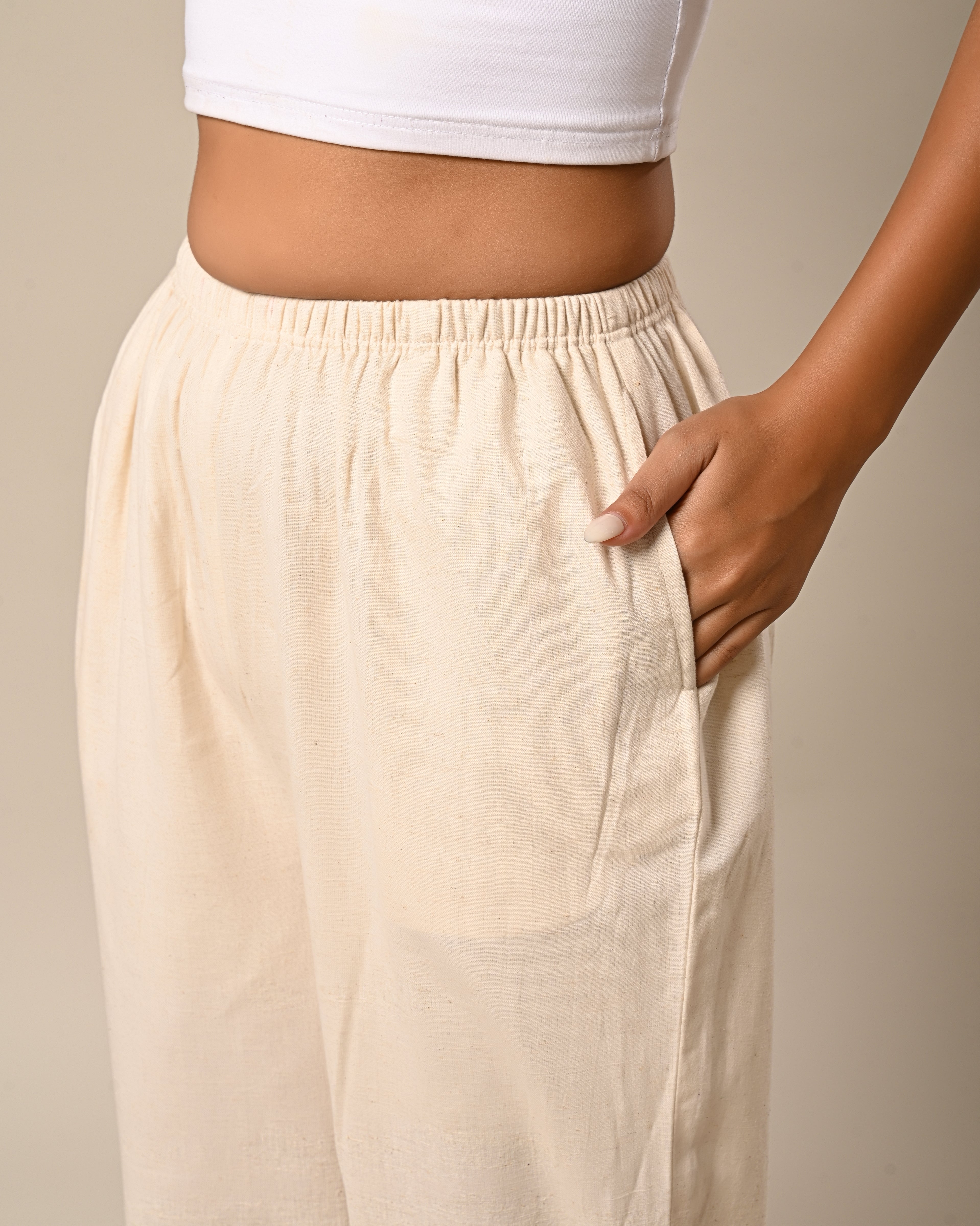 Women’s off-white Wide-Leg Pants