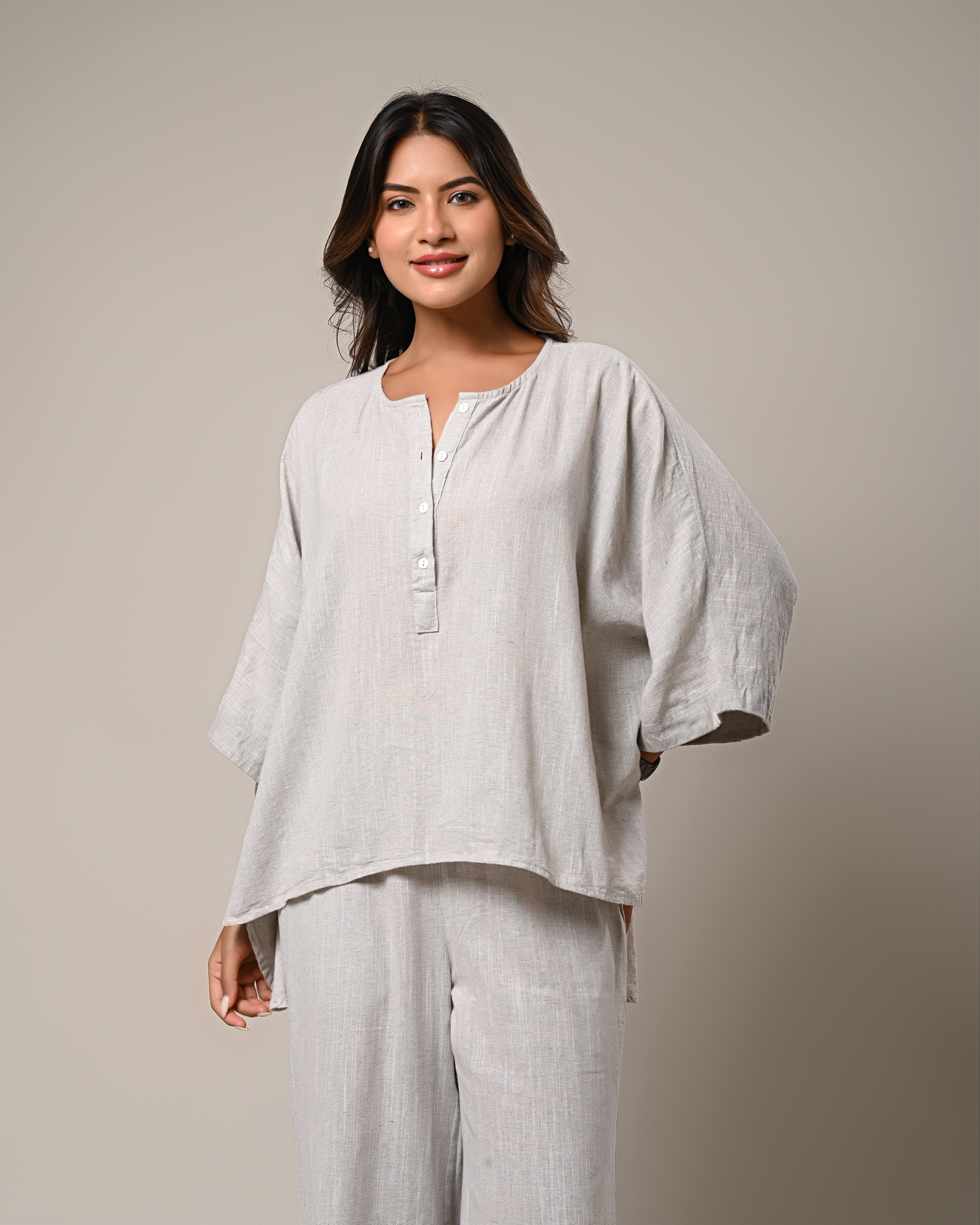 Casual Linen Two-Piece Set