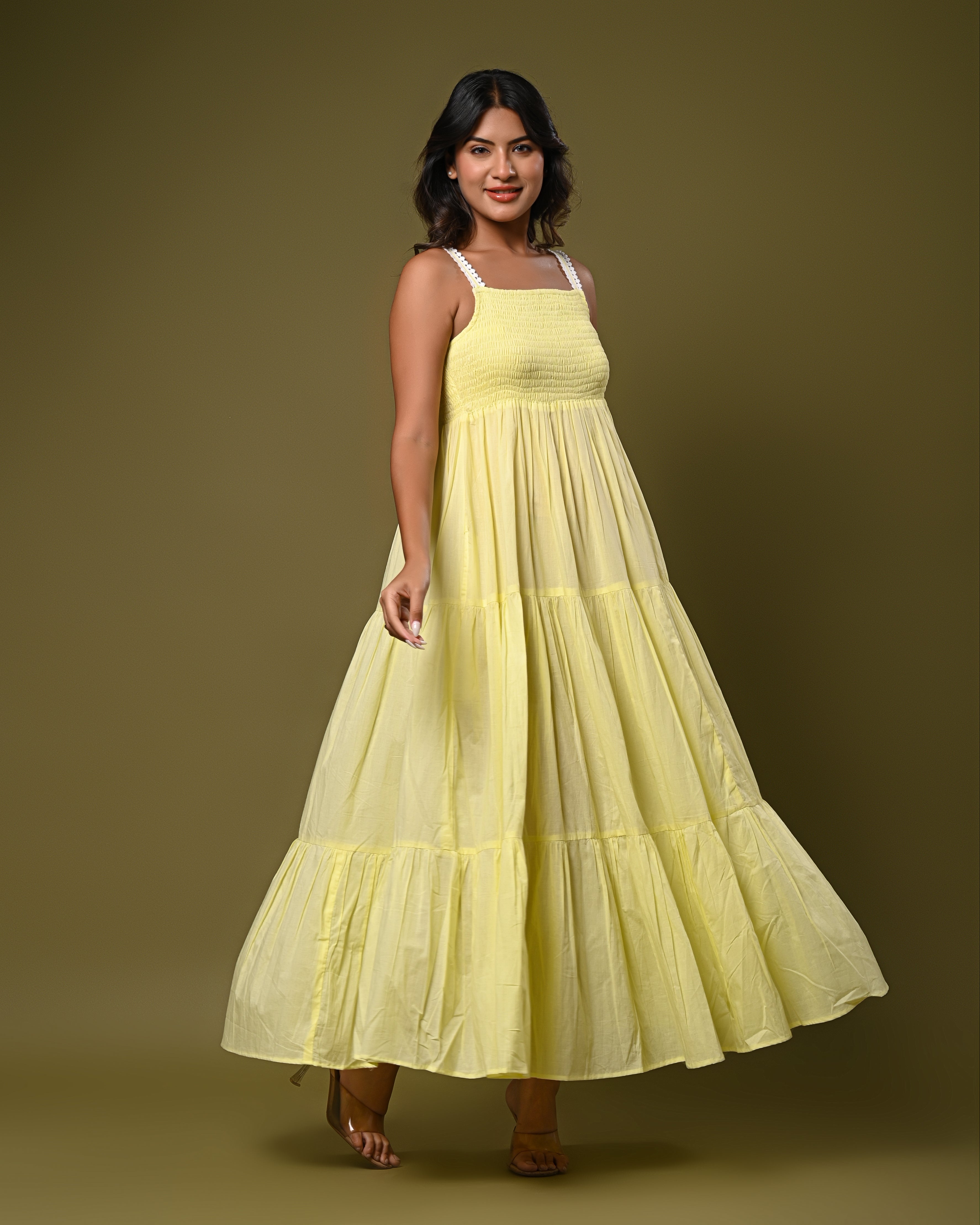 Butter Yellow Tiered Maxi Dress