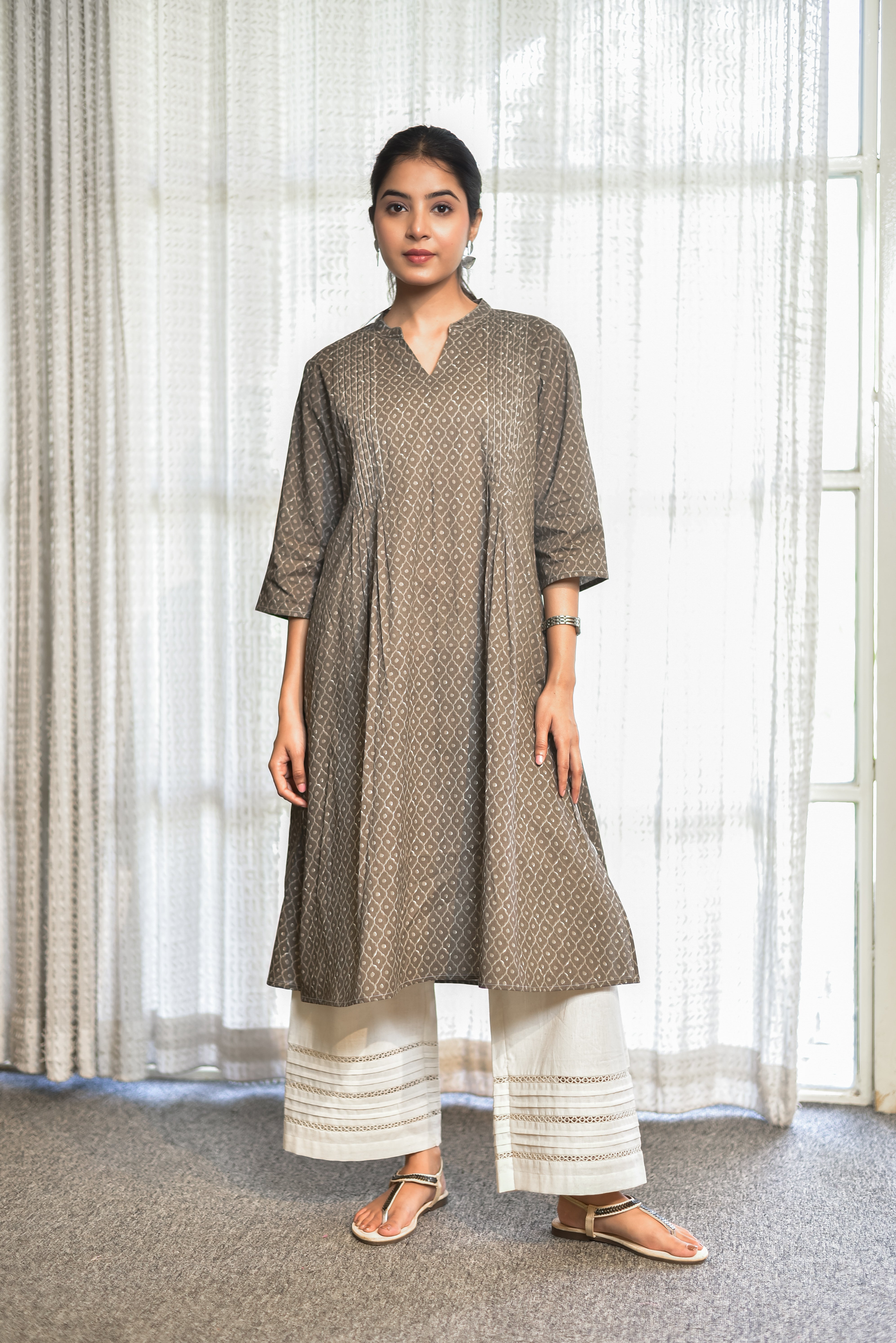 The Minimalist Pin-Tuck Kurti
